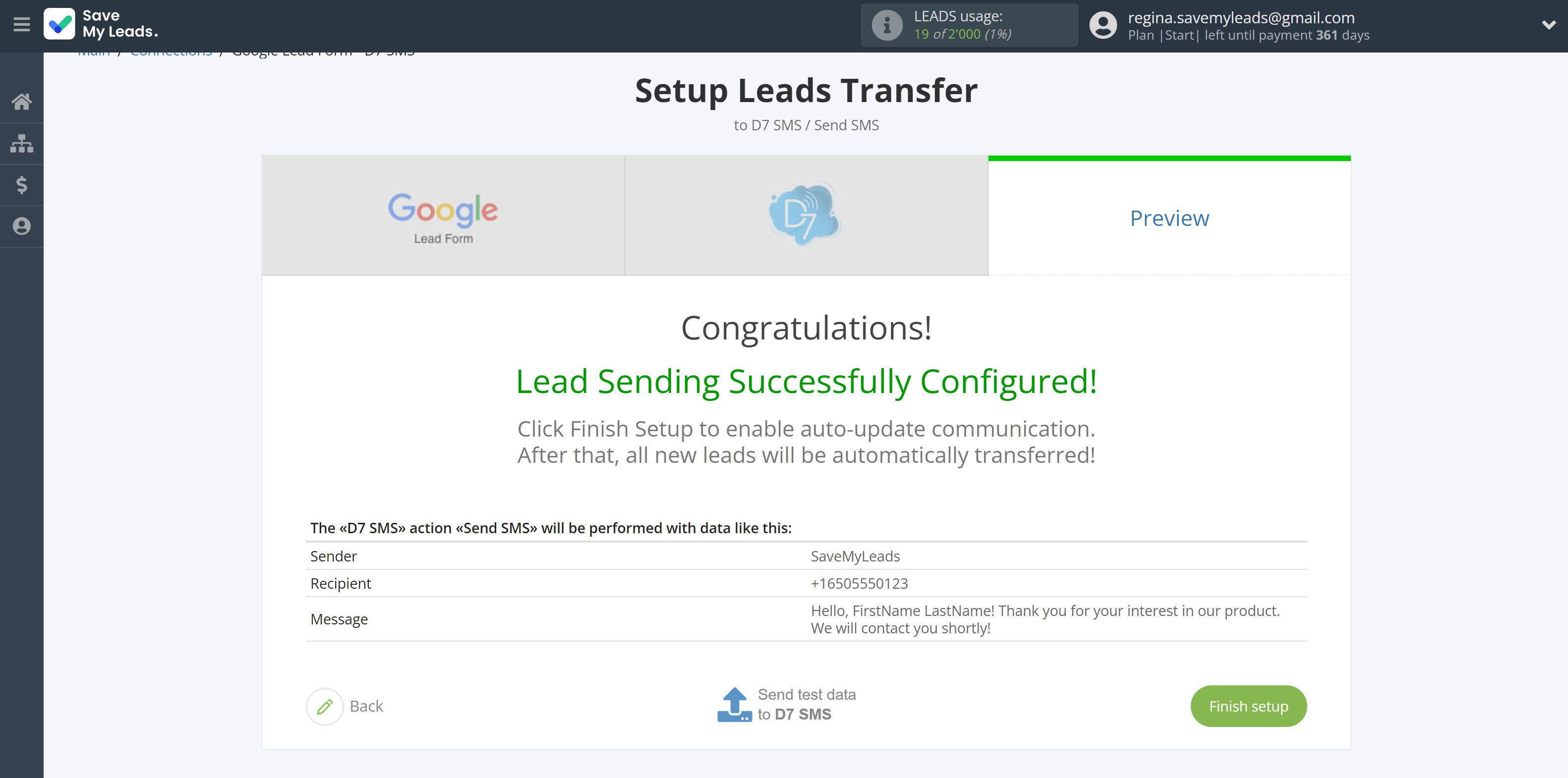 How to Connect Google Lead Form with D7 SMS | Test data How to Connect Google Lead Form with D7 SMS | Test data