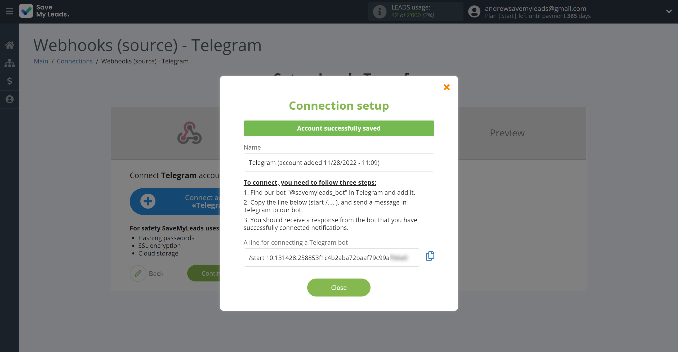 How to Connect Webhooks with Telegram | Data Destination account connection How to Connect Webhooks with Telegram | Data Destination account connection