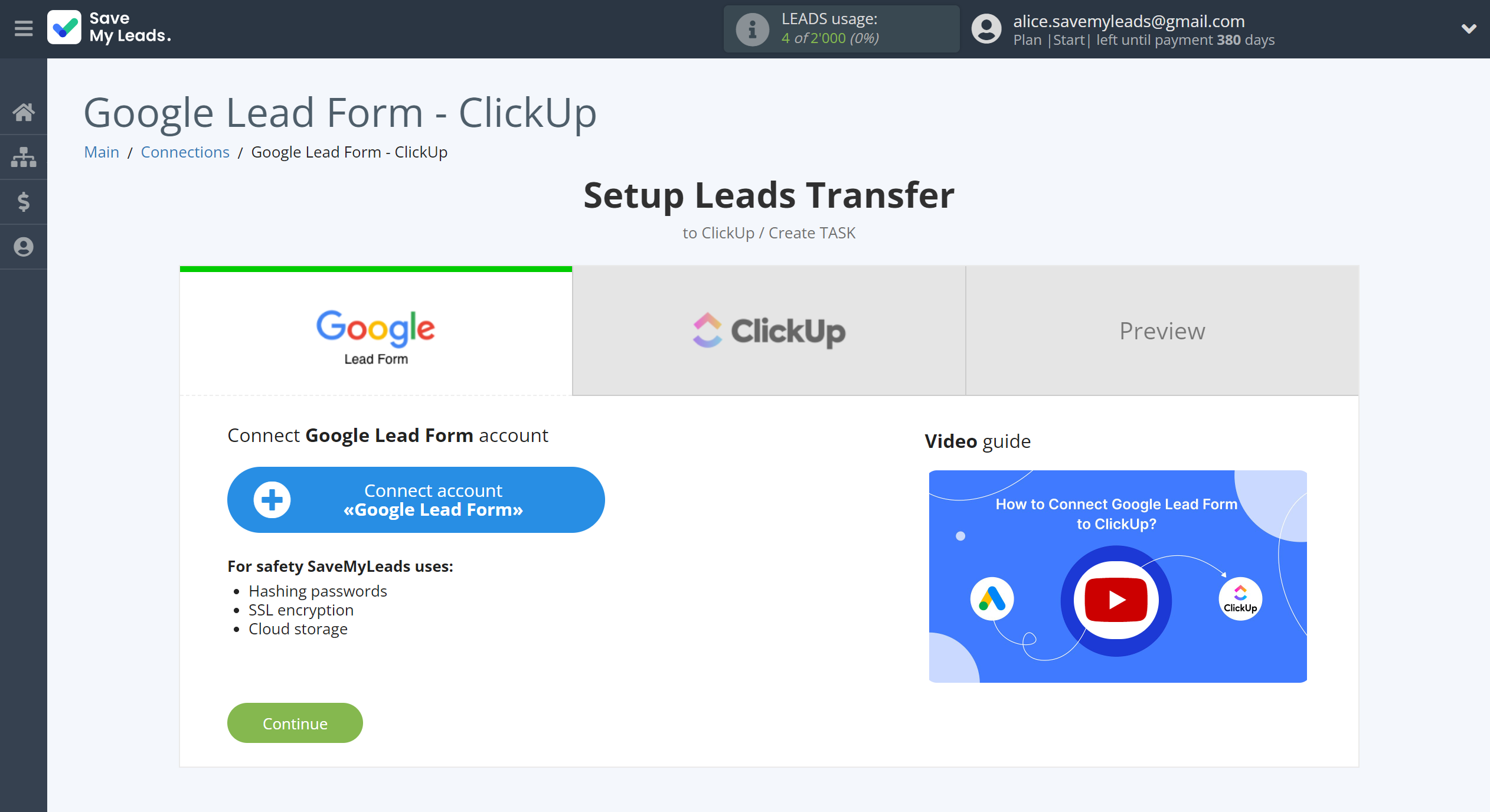 How to Connect Google Lead Form with ClickUp | Data Source account connection How to Connect Google Lead Form with ClickUp | Data Source account connection