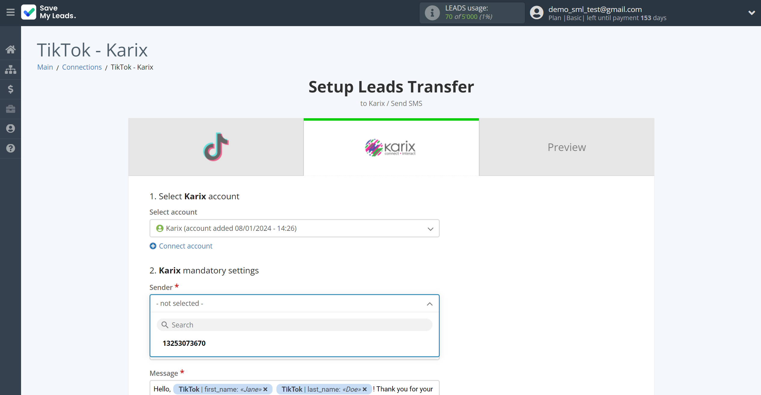 How to Connect TikTok with Karix | Assigning fields How to Connect TikTok with Karix | Assigning fields