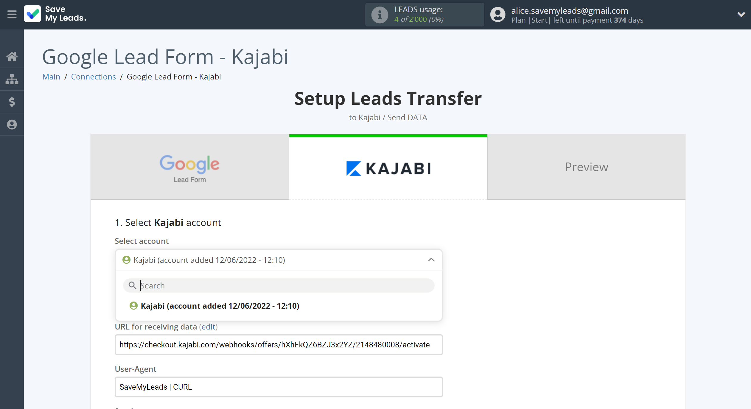 How to Connect Google Lead Form with Kajabi | Data Destination account selection How to Connect Google Lead Form with Kajabi | Data Destination account selection