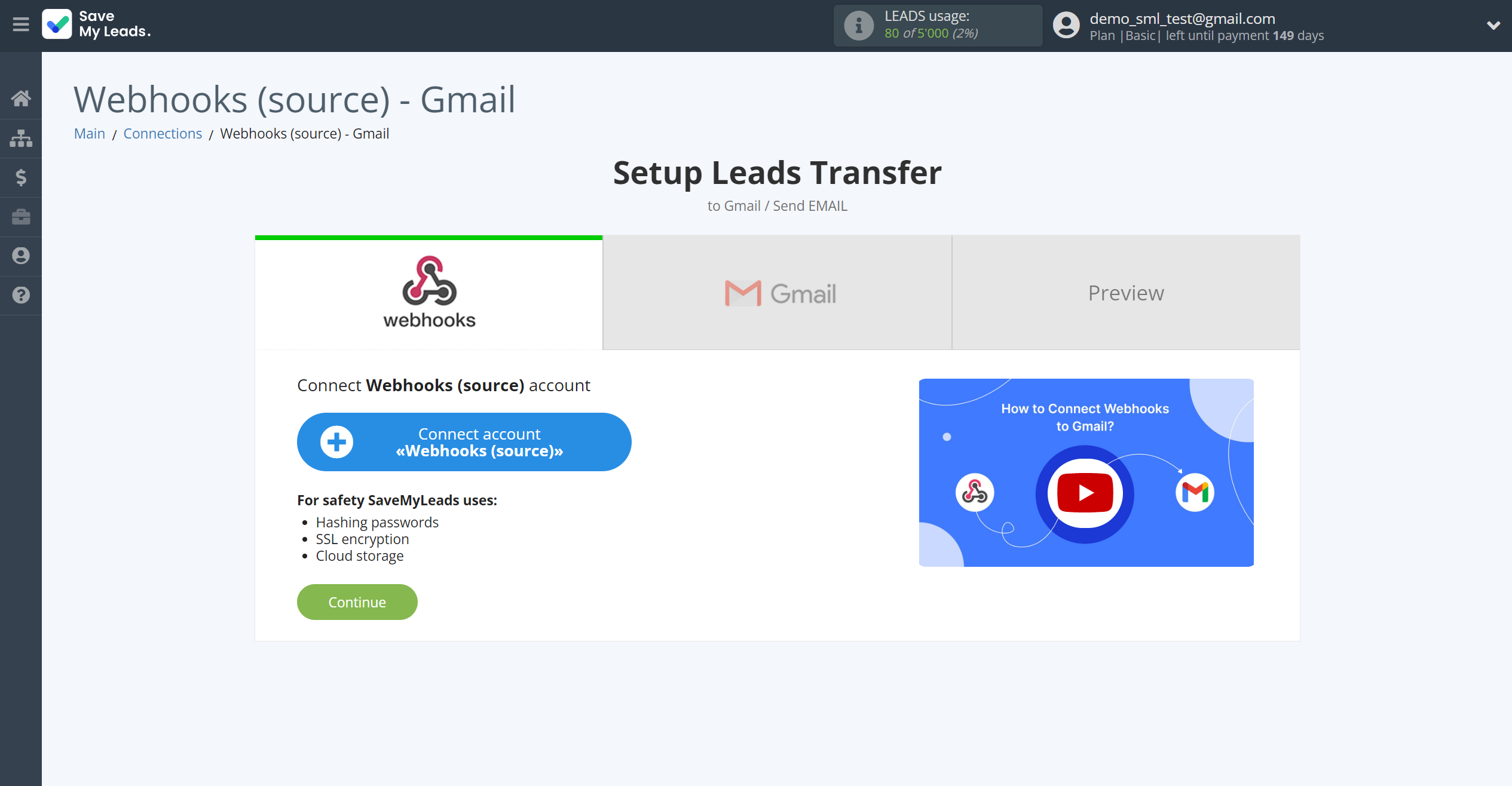 How to Connect Webhooks with Gmail | Data Source account connection How to Connect Webhooks with Gmail | Data Source account connection
