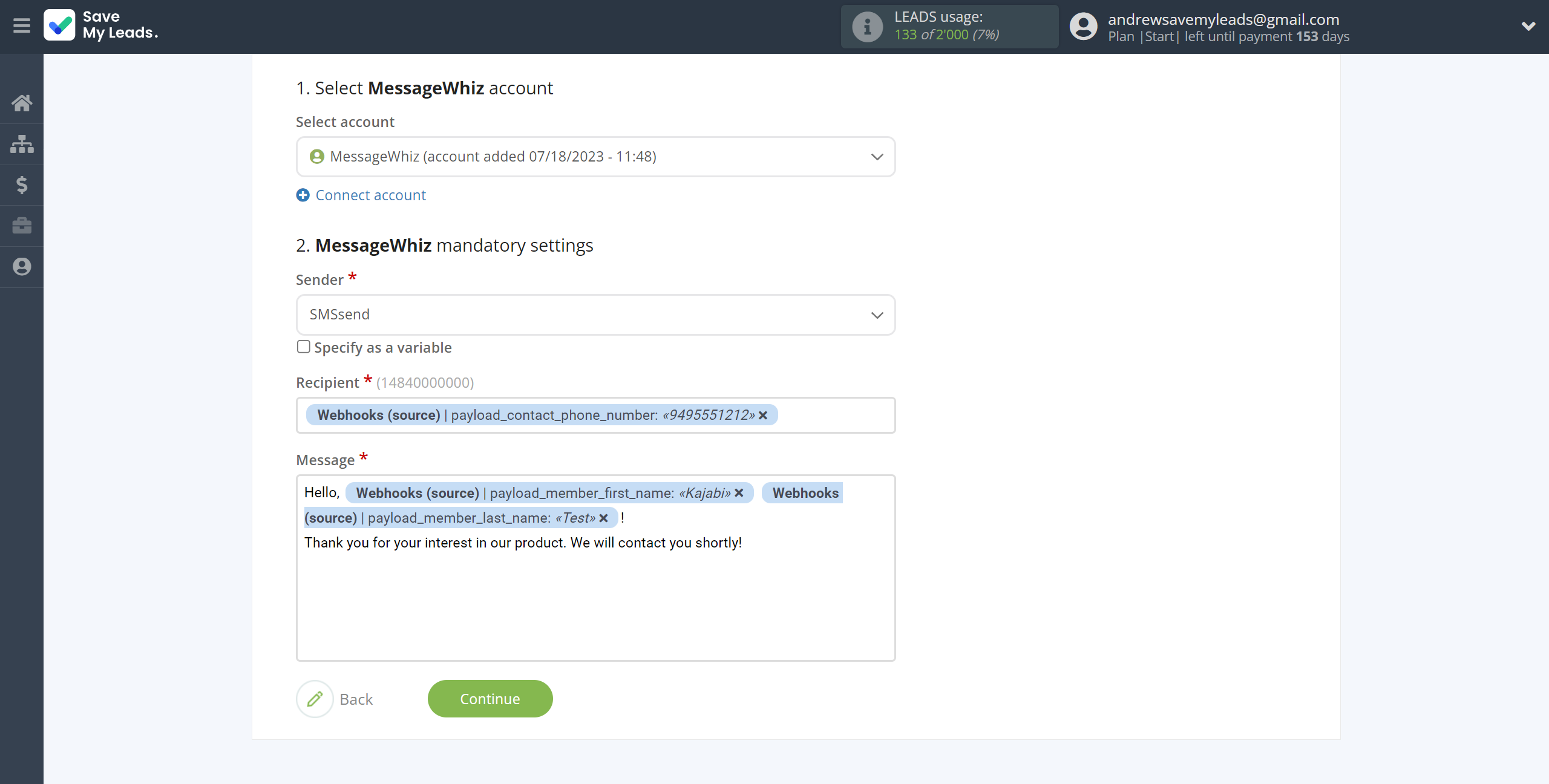How to Connect Webhooks with MessageWhiz | Assigning fields How to Connect Webhooks with MessageWhiz | Assigning fields