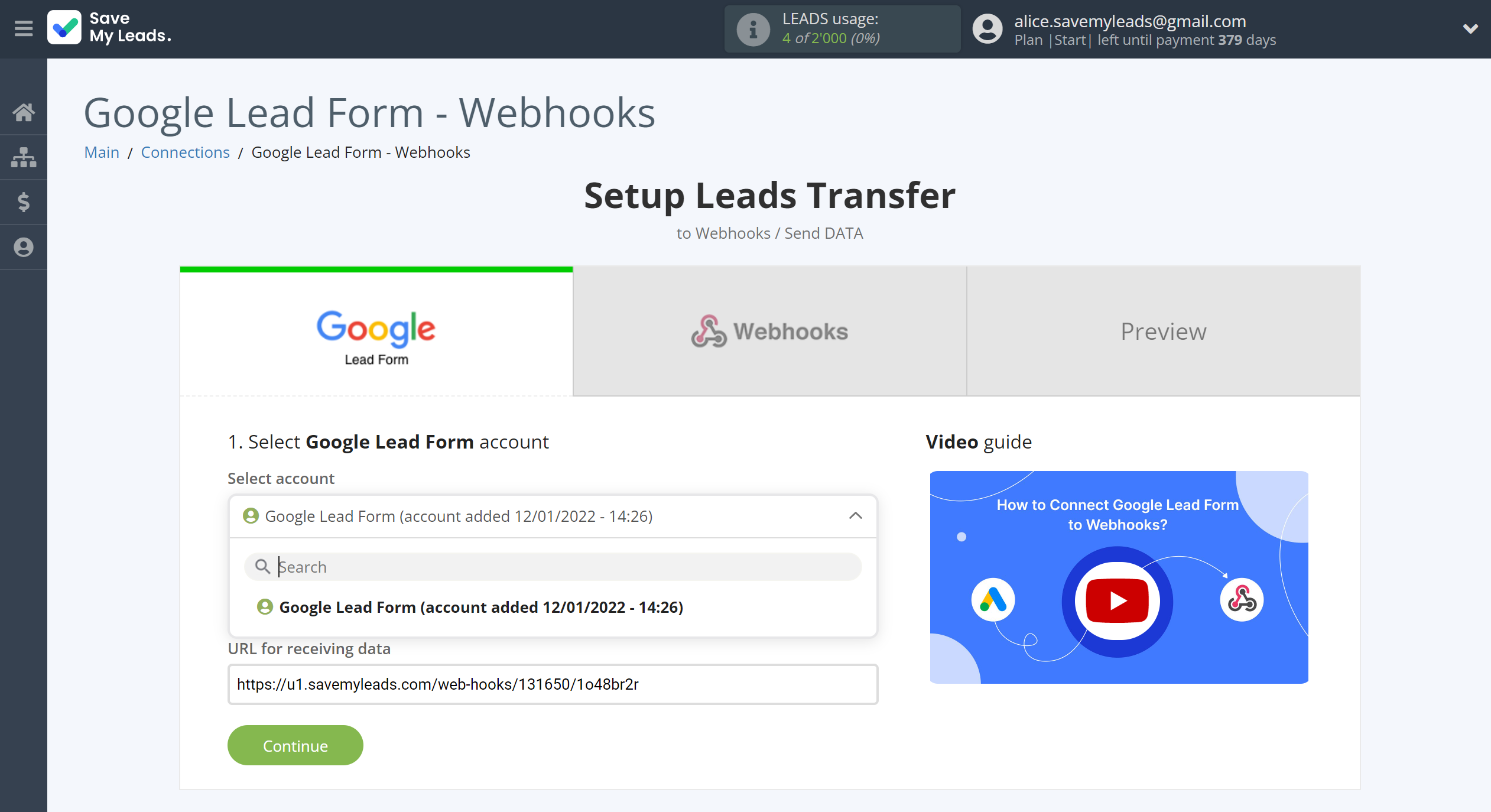 How to Connect Google Lead Form with Webhooks | Data Source account selection How to Connect Google Lead Form with Webhooks | Data Source account selection