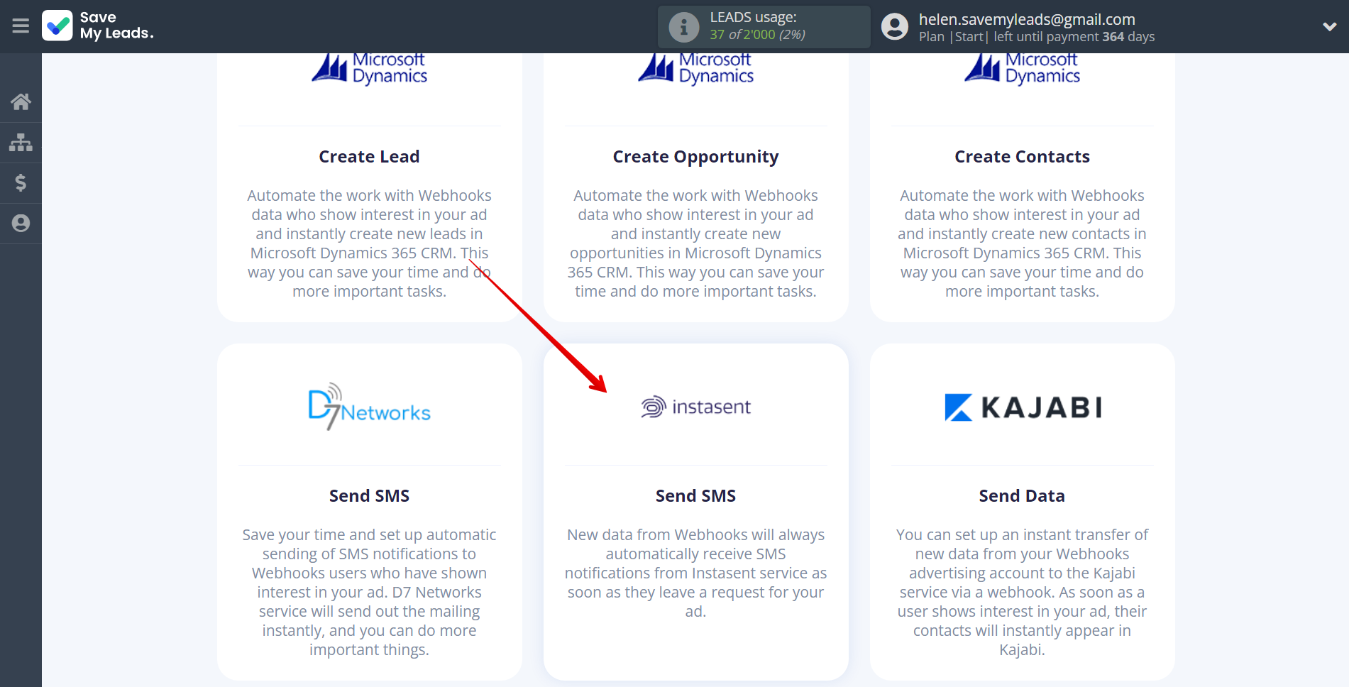How to Connect Webhooks with Instasent | Data Destination system selection How to Connect Webhooks with Instasent | Data Destination system selection