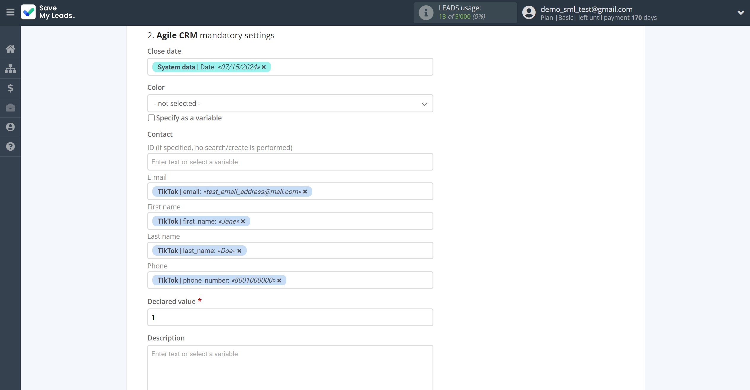 How to Connect TikTok with AgileCRM Create Deal | Assigning fields How to Connect TikTok with AgileCRM Create Deal | Assigning fields