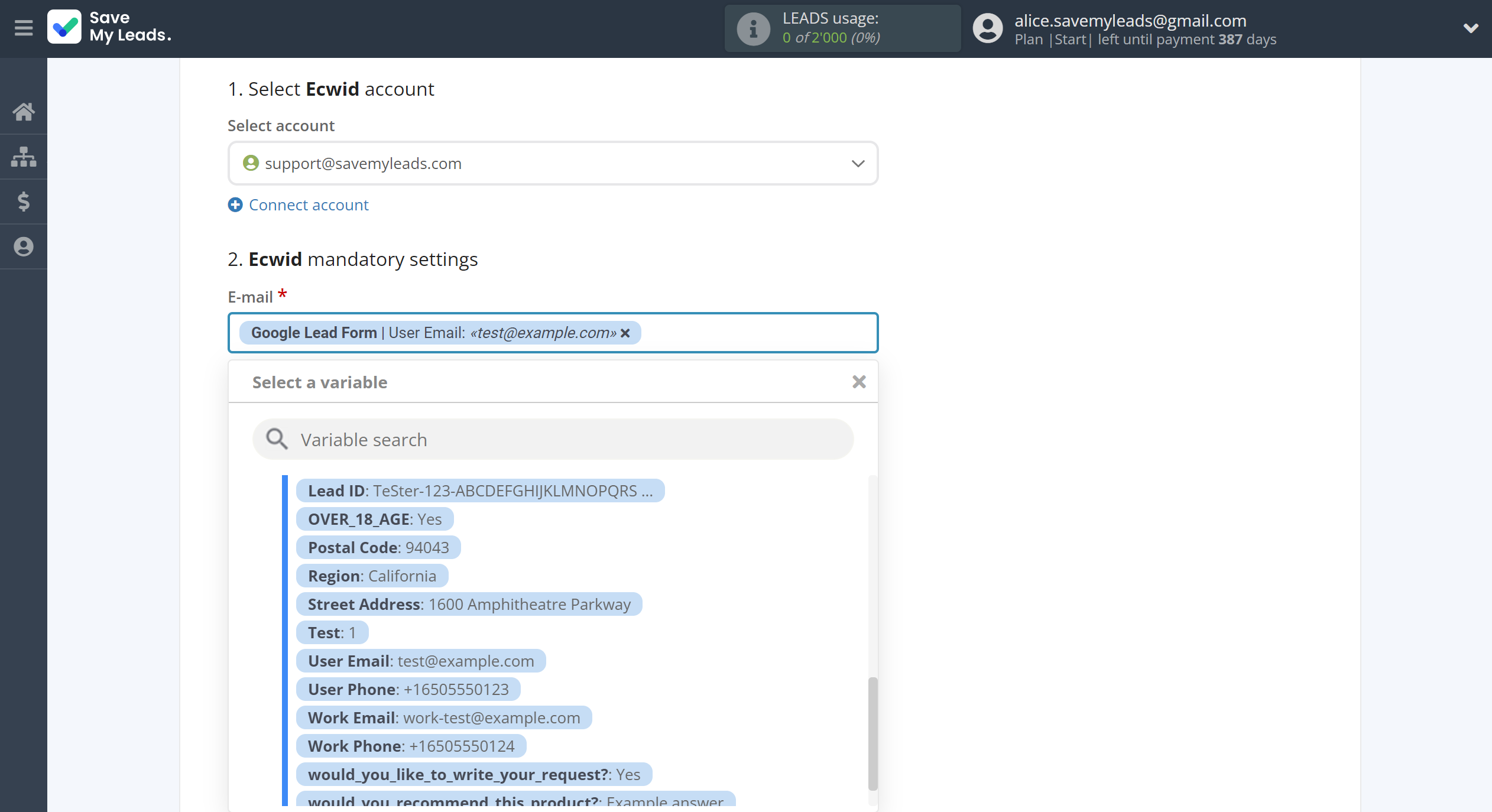 How to Connect Google Lead Form with Ecwid Create Customers | Assigning fields How to Connect Google Lead Form with Ecwid Create Customers | Assigning fields