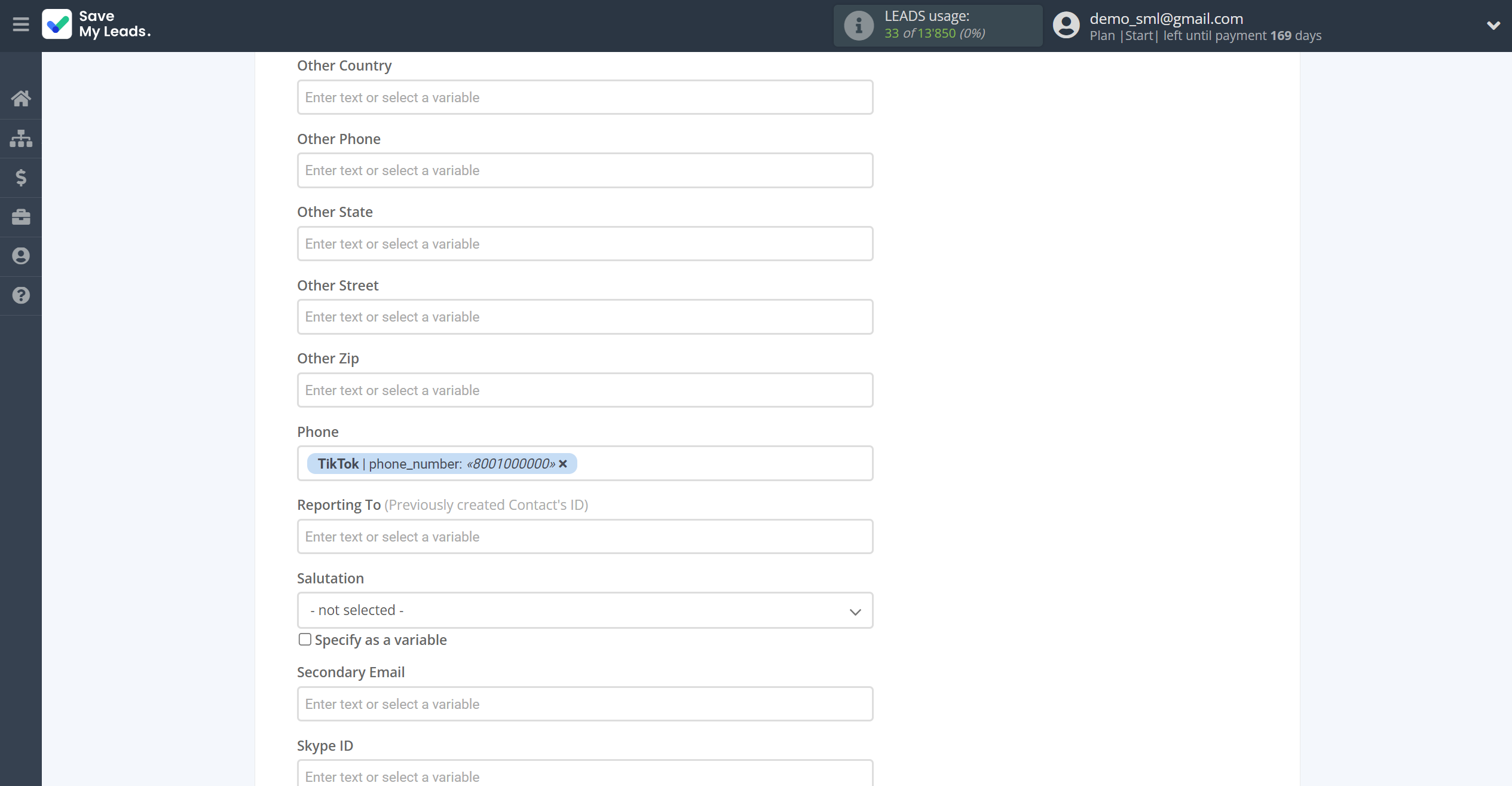 How to Connect TikTok with Zoho CRM Create Contacts | Assigning fields How to Connect TikTok with Zoho CRM Create Contacts | Assigning fields