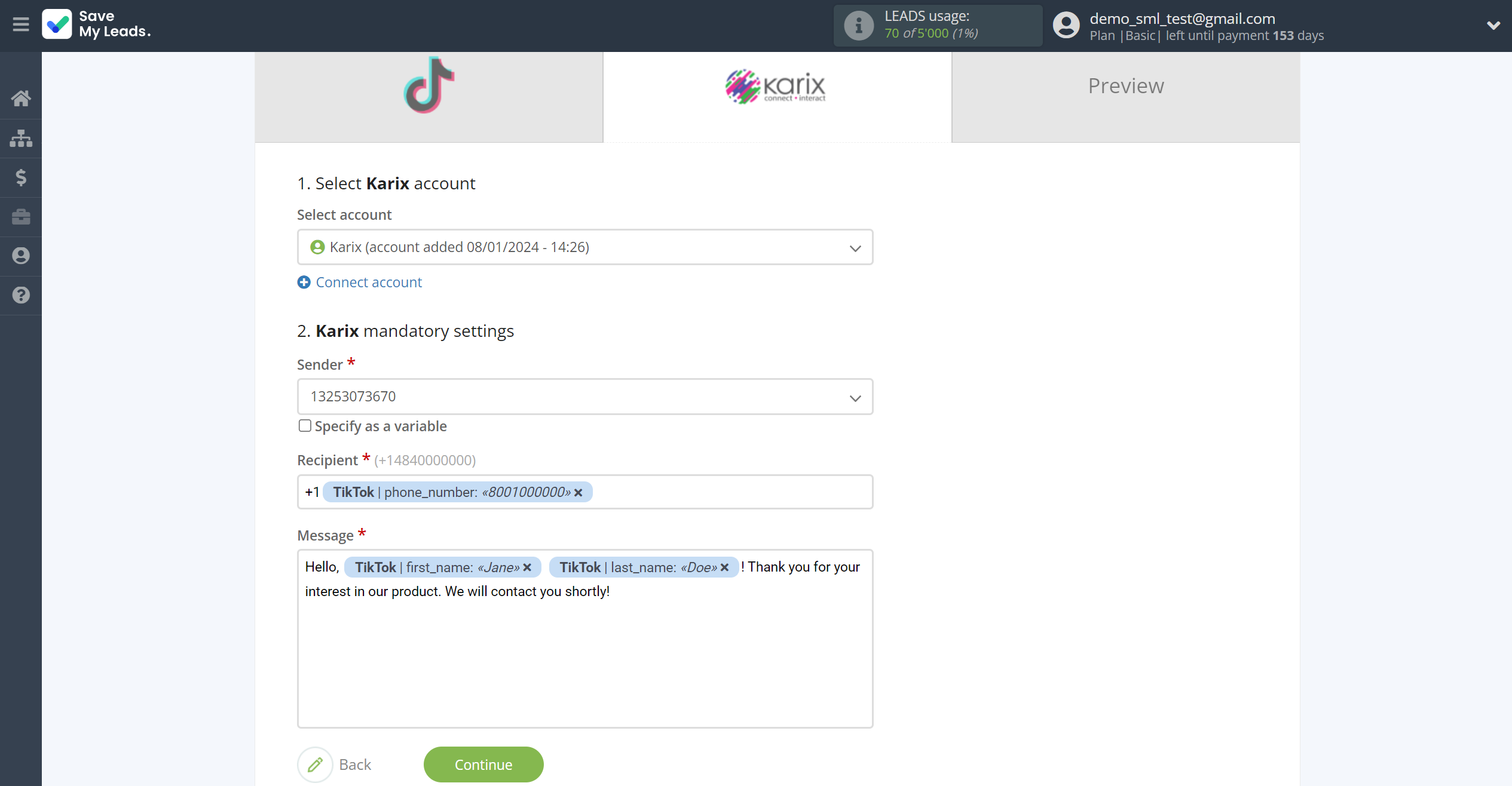 How to Connect TikTok with Karix | Assigning fields How to Connect TikTok with Karix | Assigning fields