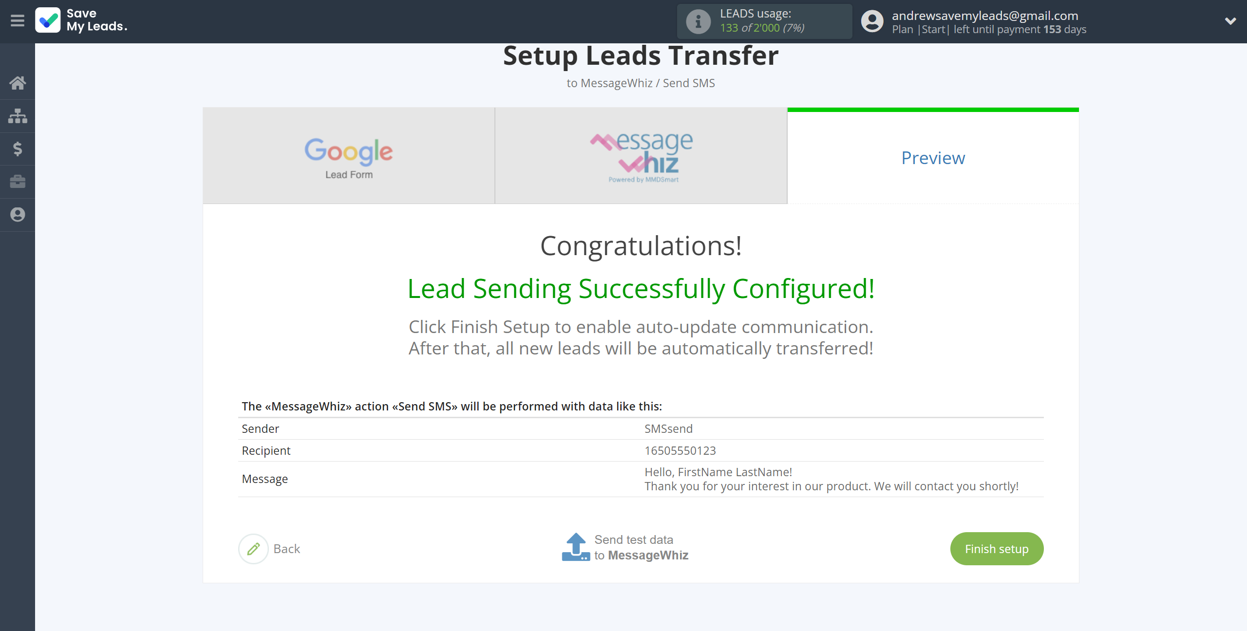 How to Connect Google Lead Form with MessageWhiz | Test data How to Connect Google Lead Form with MessageWhiz | Test data