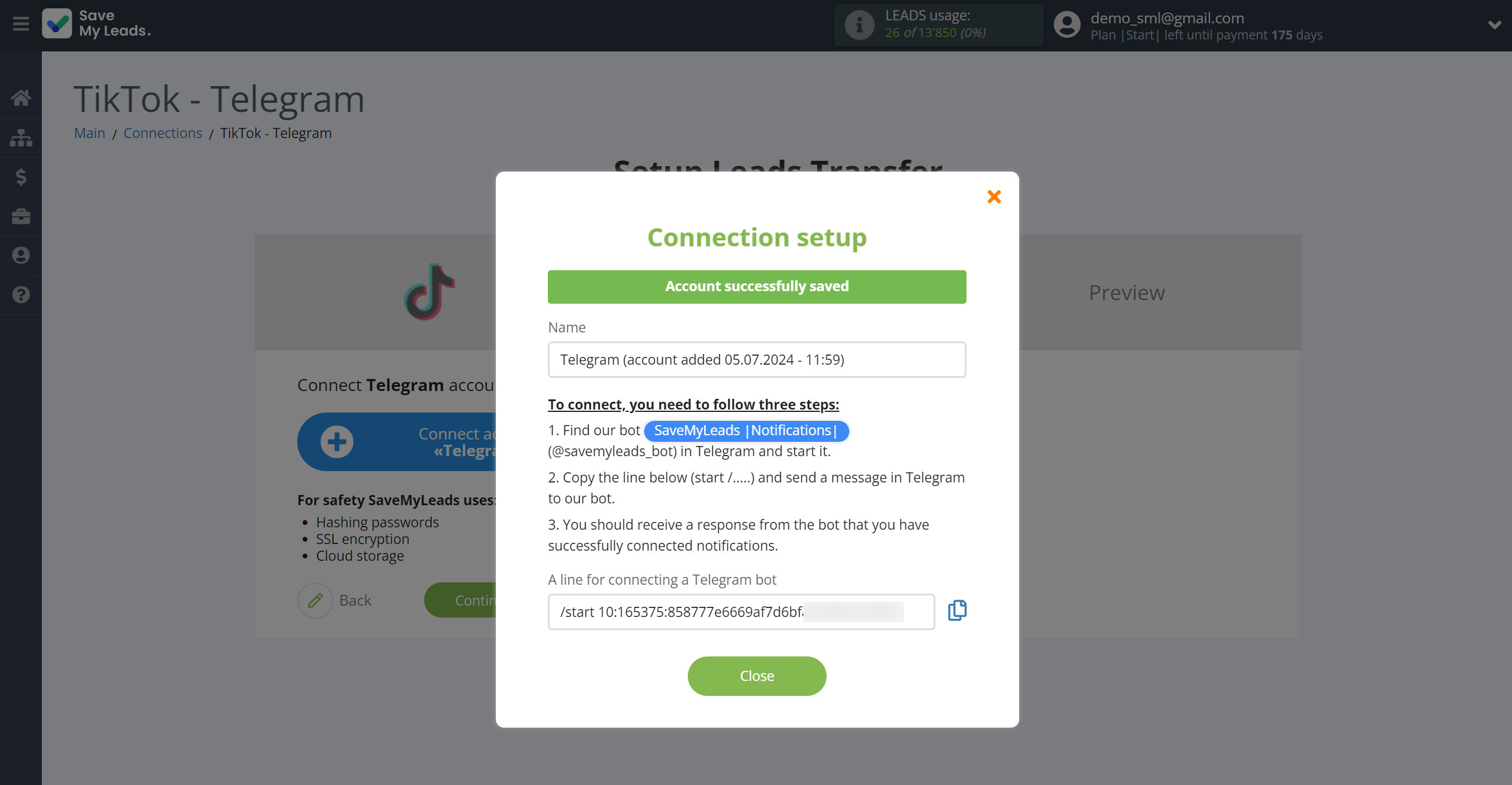 How to Connect TikTok with Telegram | Data Destination account connection How to Connect TikTok with Telegram | Data Destination account connection