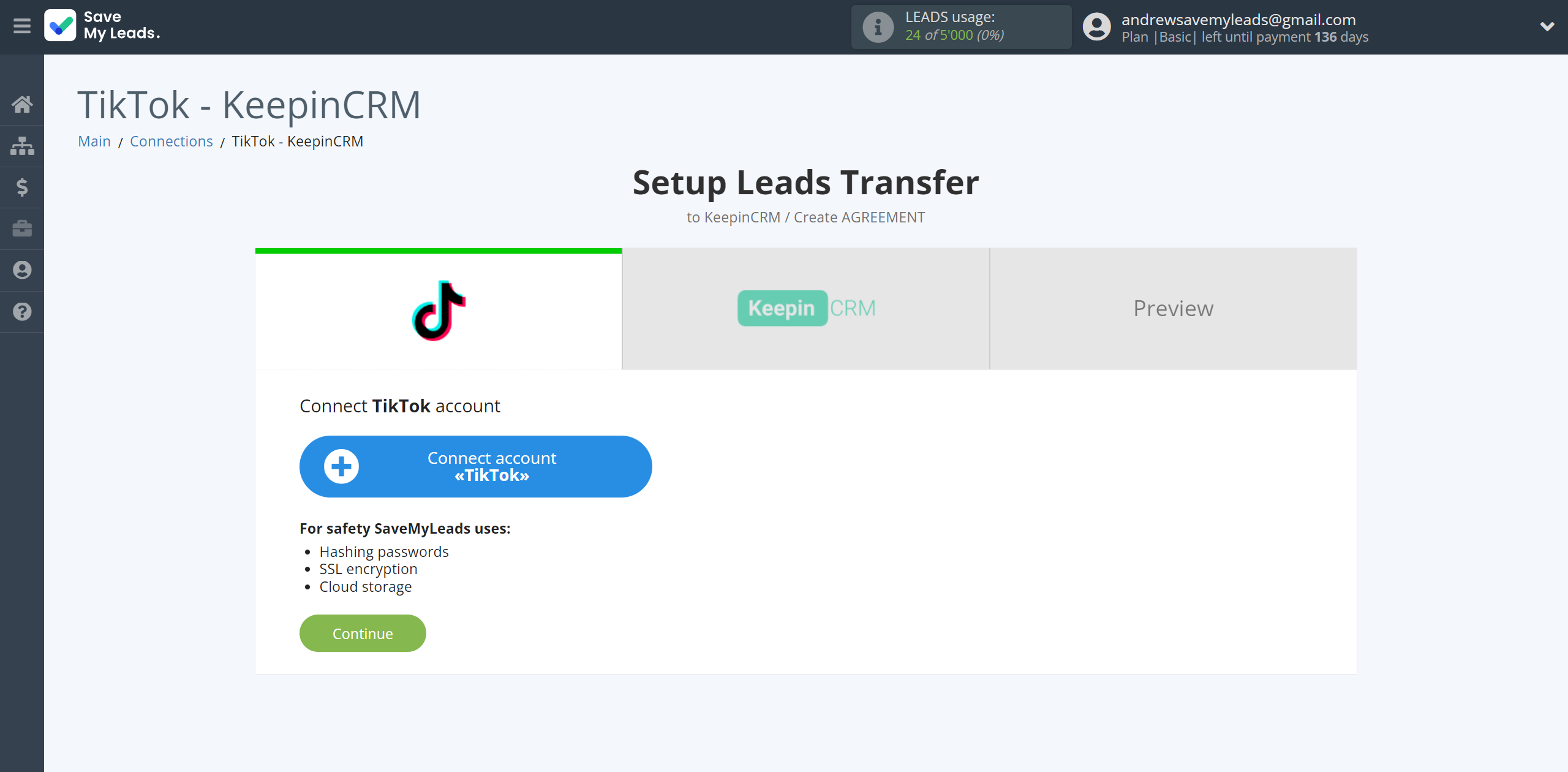 How to Connect TikTok with KeepinCRM Create Agreement | Data Source account connection How to Connect TikTok with KeepinCRM Create Agreement | Data Source account connection