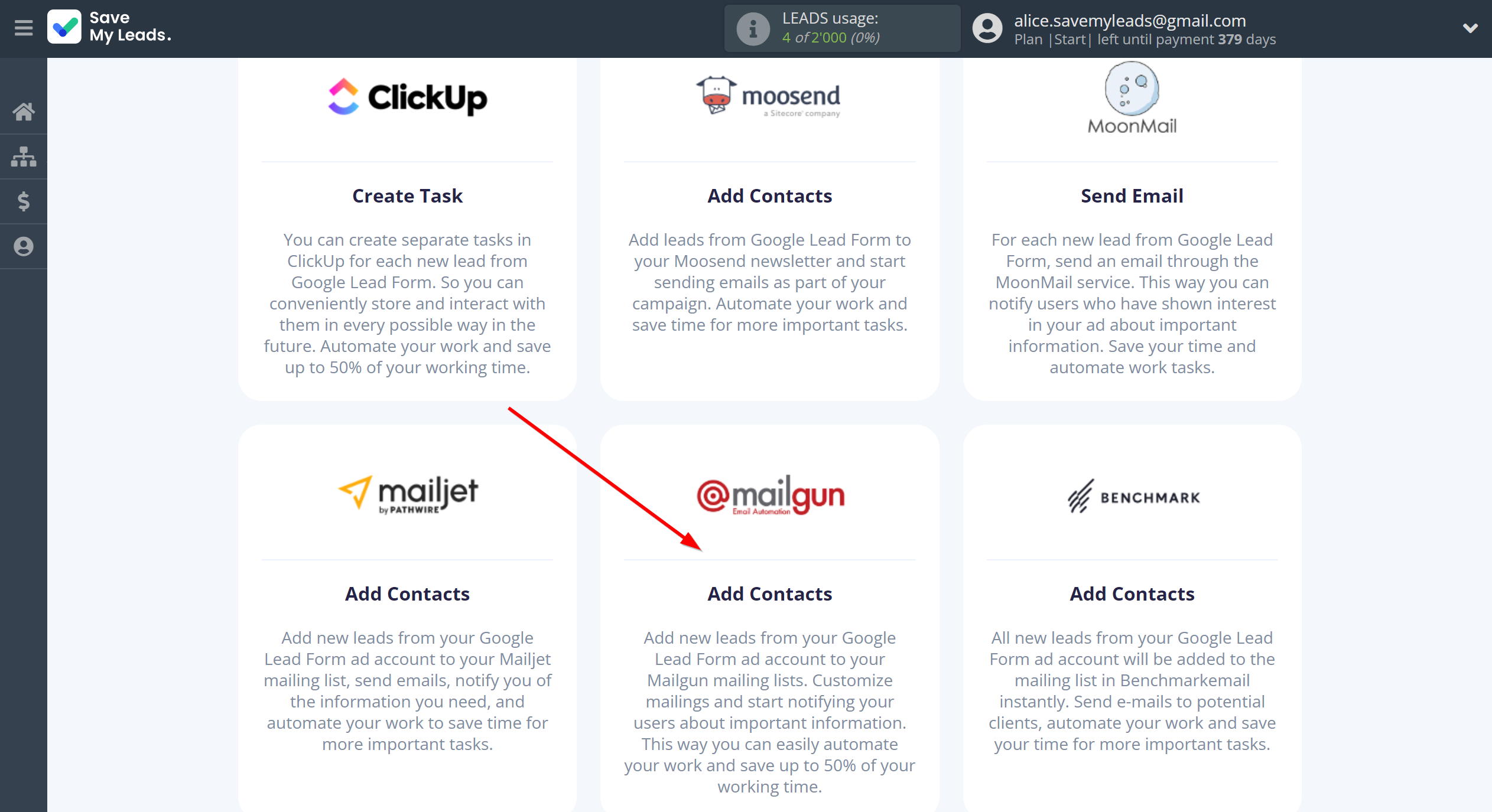 How to Connect Google Lead Form with Mailgun | Data Destination system selection How to Connect Google Lead Form with Mailgun | Data Destination system selection