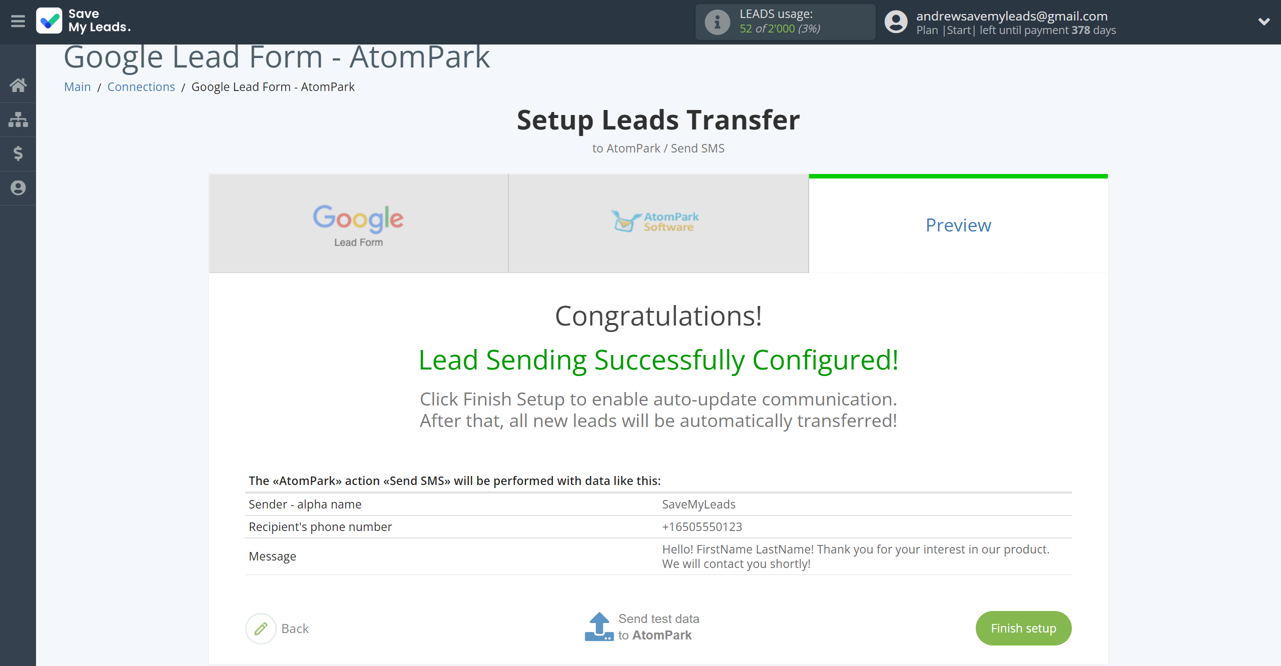 How to Connect Google Lead Form with AtomPark | Test data How to Connect Google Lead Form with AtomPark | Test data