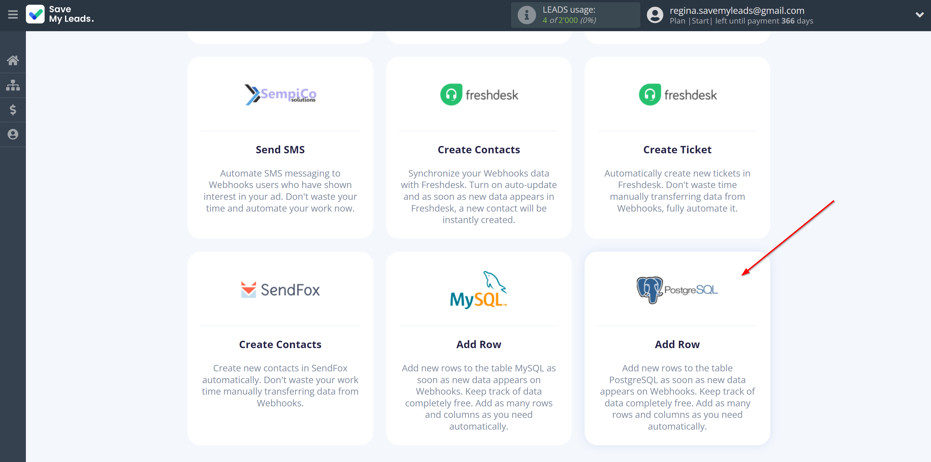 How to Connect Webhooks with PostgreSQL | Data Destination system selection How to Connect Webhooks with PostgreSQL | Data Destination system selection
