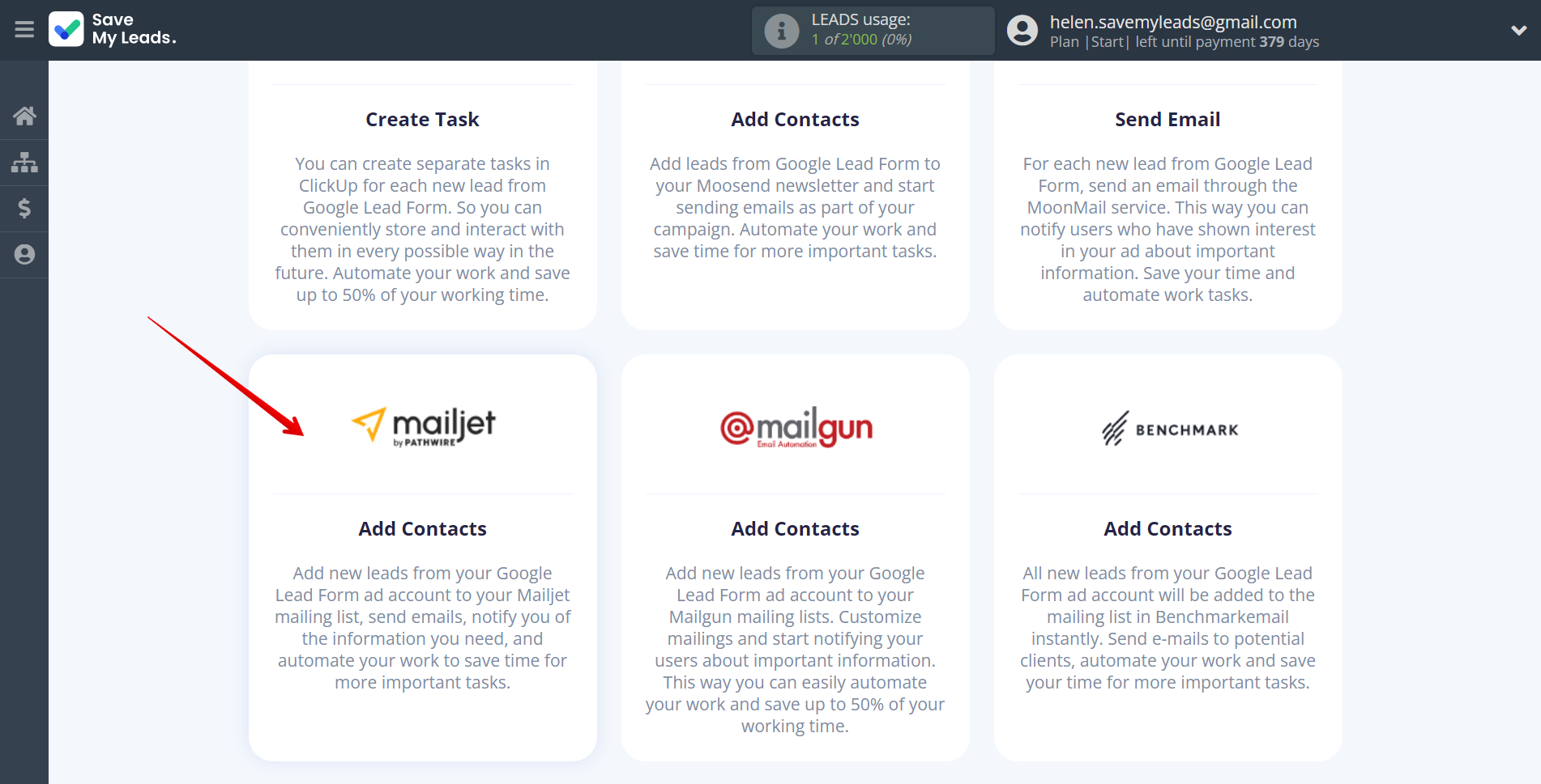 How to Connect Google Lead Form with Mailjet | Data Destination system selection How to Connect Google Lead Form with Mailjet | Data Destination system selection