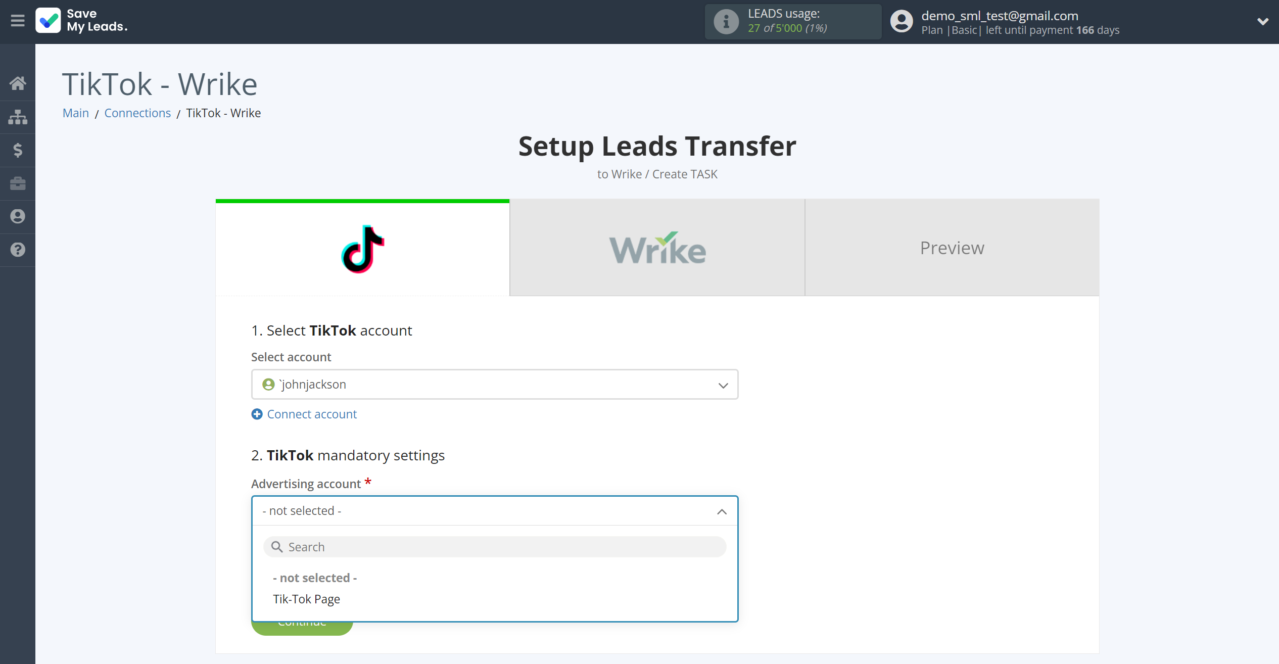 How to Connect TikTok with Wrike | Data Source account connection How to Connect TikTok with Wrike | Data Source account connection