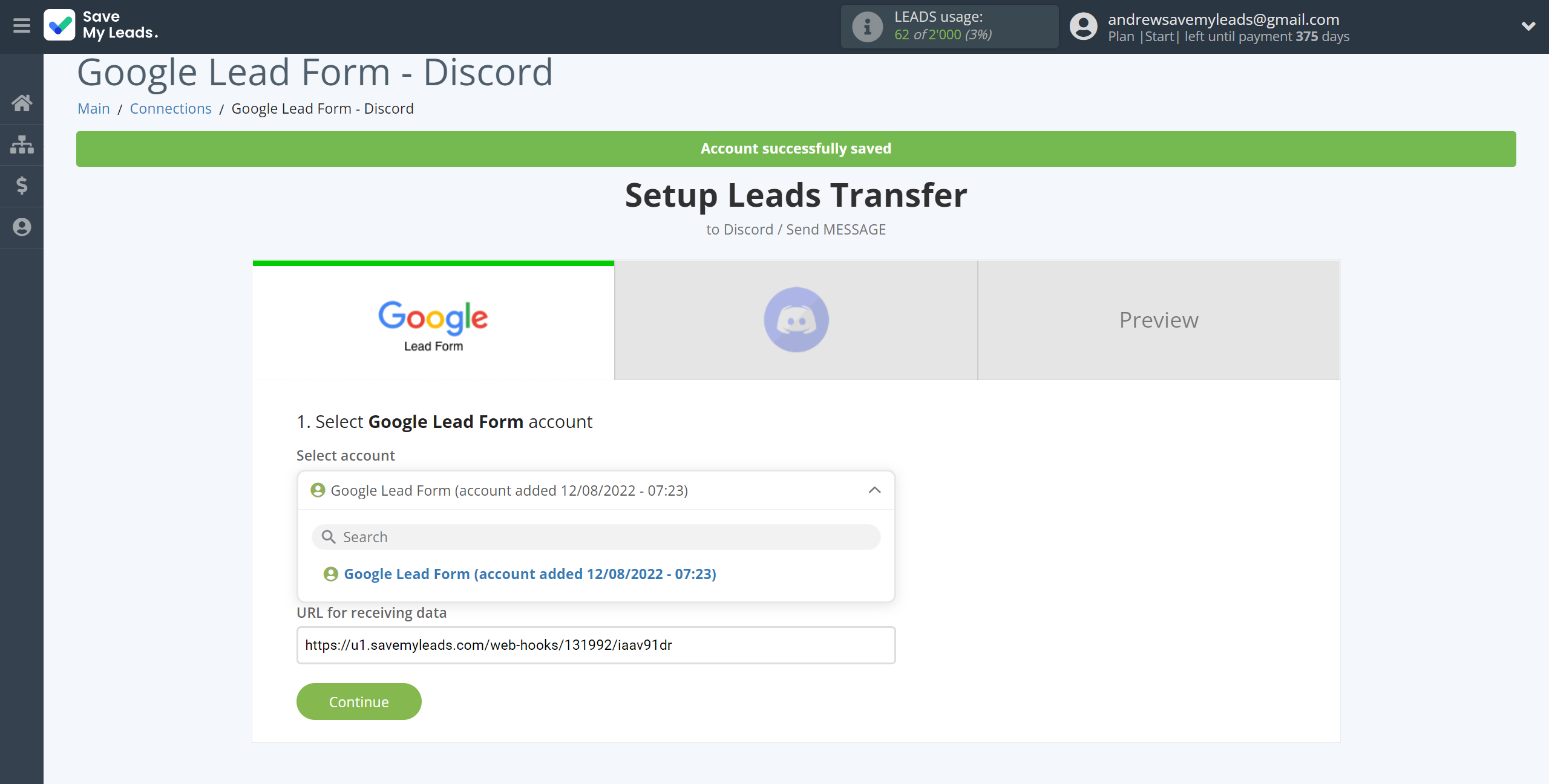How to Connect Google Lead Form with Discord | Data Source account selection How to Connect Google Lead Form with Discord | Data Source account selection