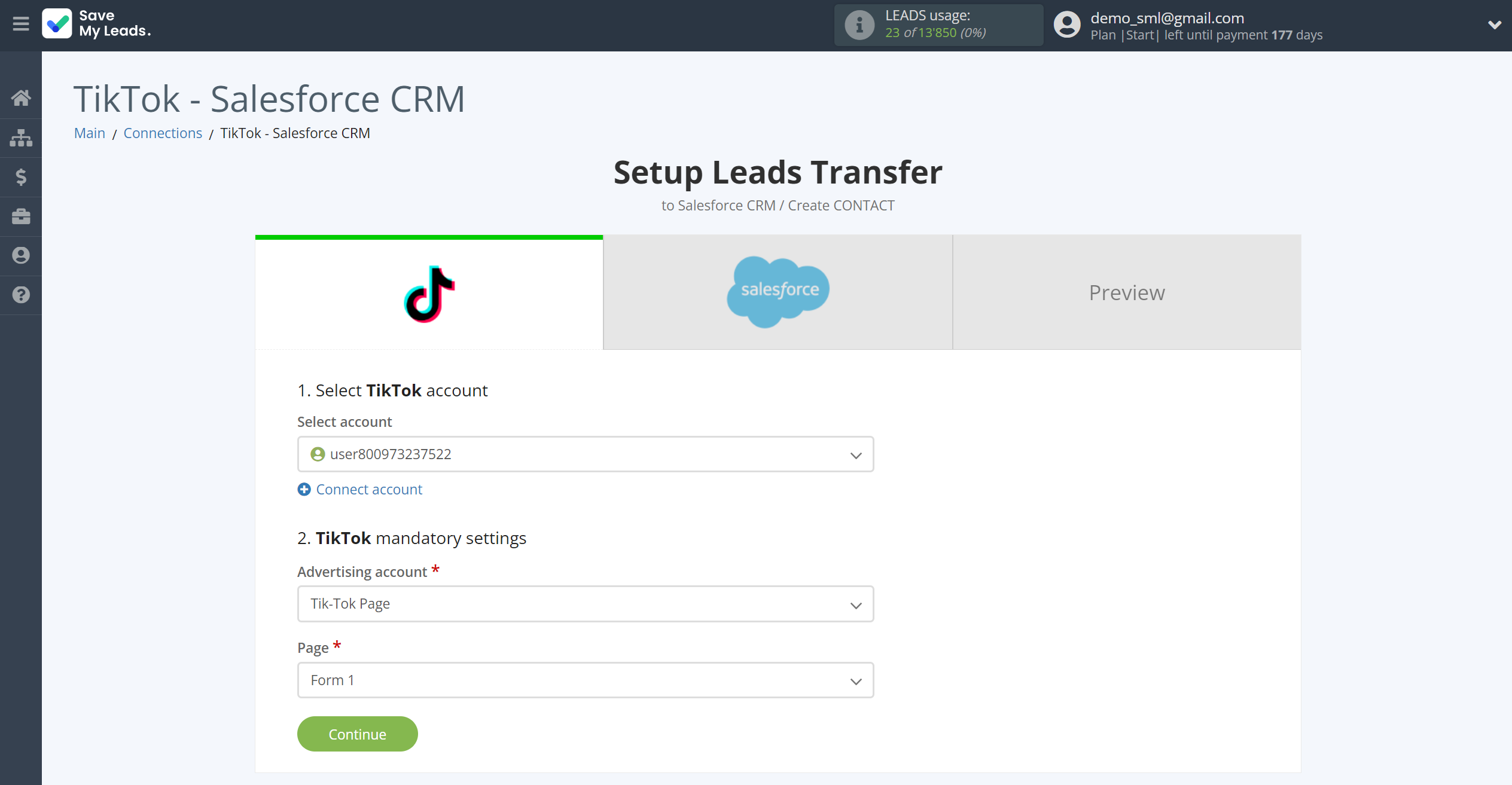 How to Connect TikTok with Salesforce CRM Create Contacts | Data Source account connection How to Connect TikTok with Salesforce CRM Create Contacts | Data Source account connection