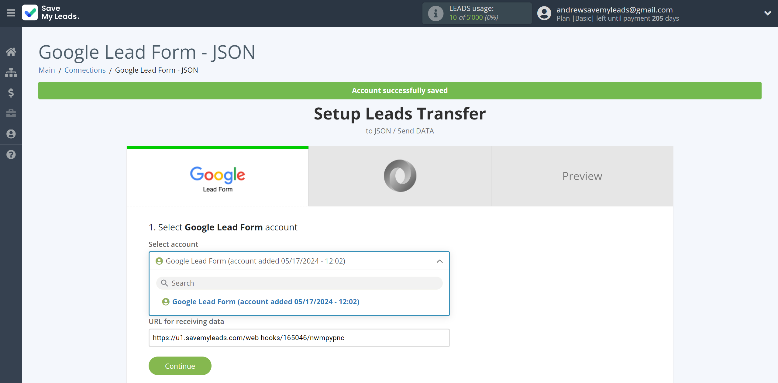 How to Connect Google Lead Form with JSON | Data Source account selection How to Connect Google Lead Form with JSON | Data Source account selection