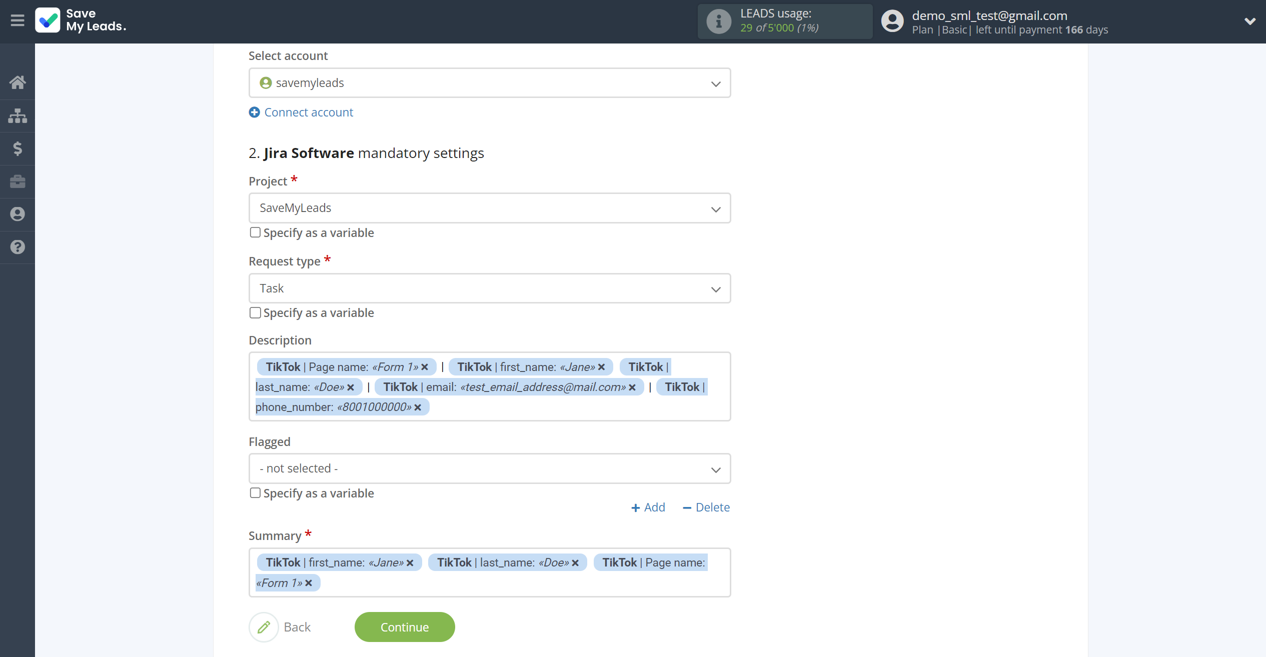 How to Connect TikTok with Jira Software | Assigning fields How to Connect TikTok with Jira Software | Assigning fields