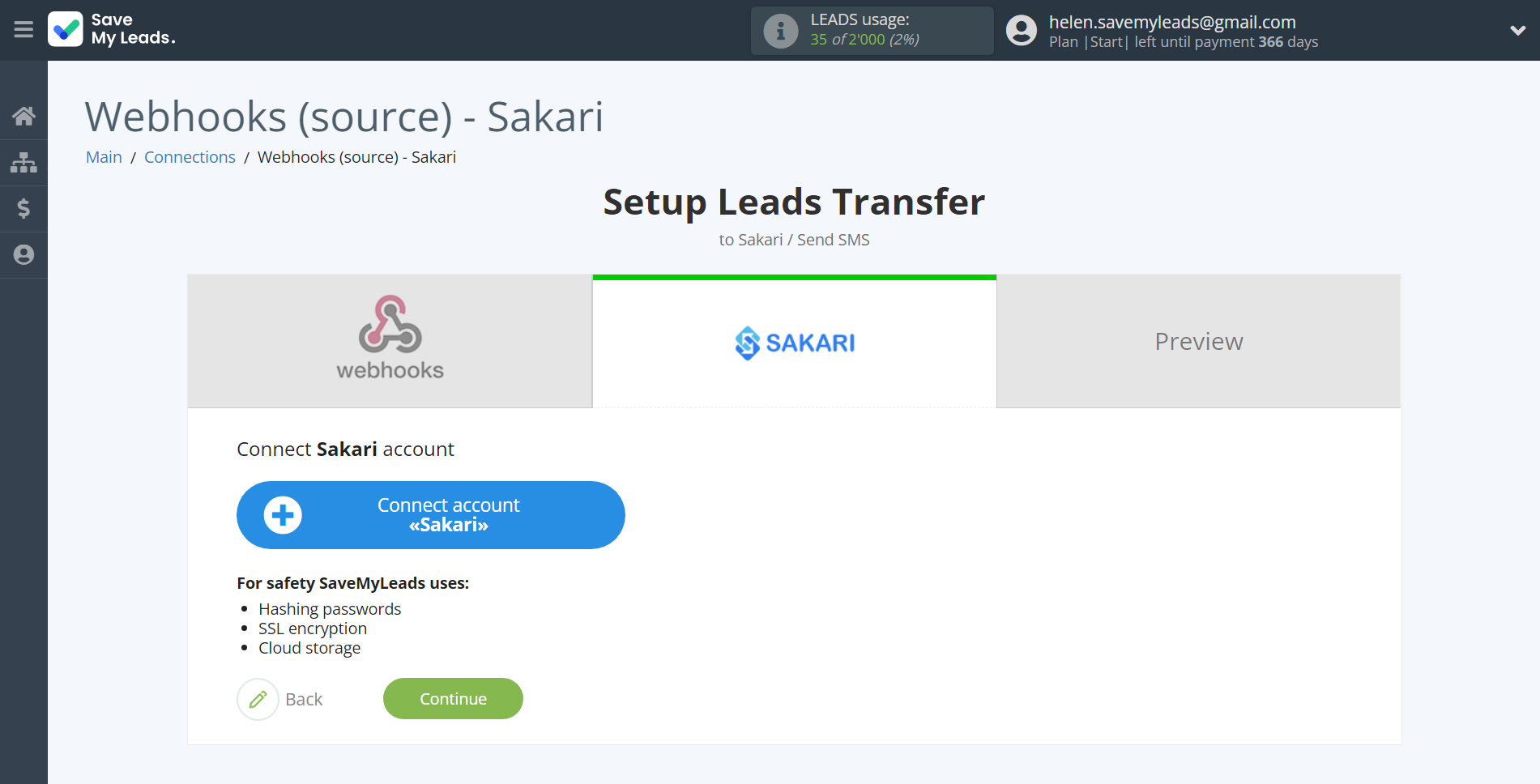 How to Connect Webhooks with Sakari | Data Destination account connection How to Connect Webhooks with Sakari | Data Destination account connection