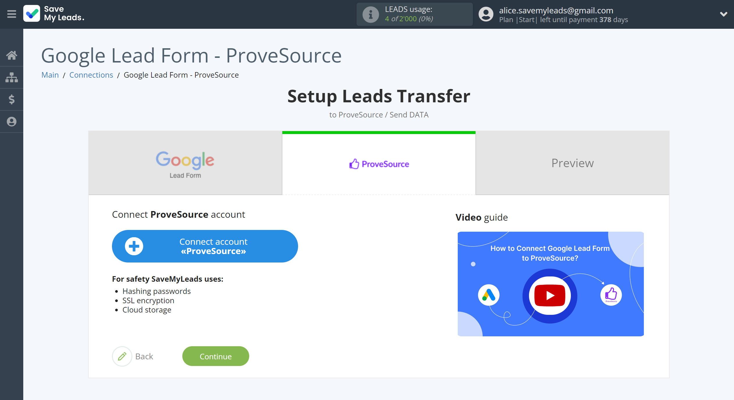 How to Connect Google Lead Form with ProveSource | Data Destination account connection How to Connect Google Lead Form with ProveSource | Data Destination account connection