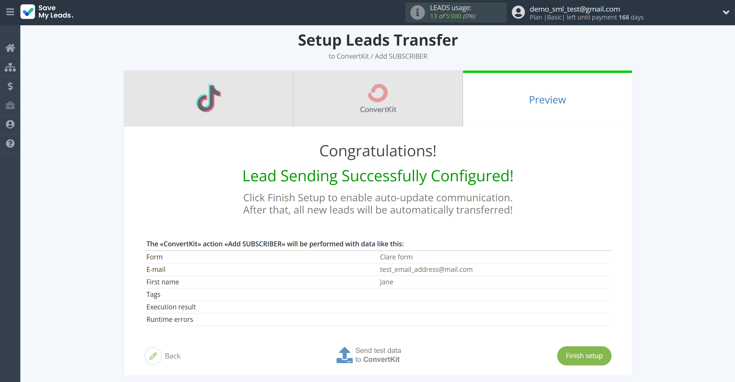 How to Connect TikTok with ConvertKit | Test data How to Connect TikTok with ConvertKit | Test data