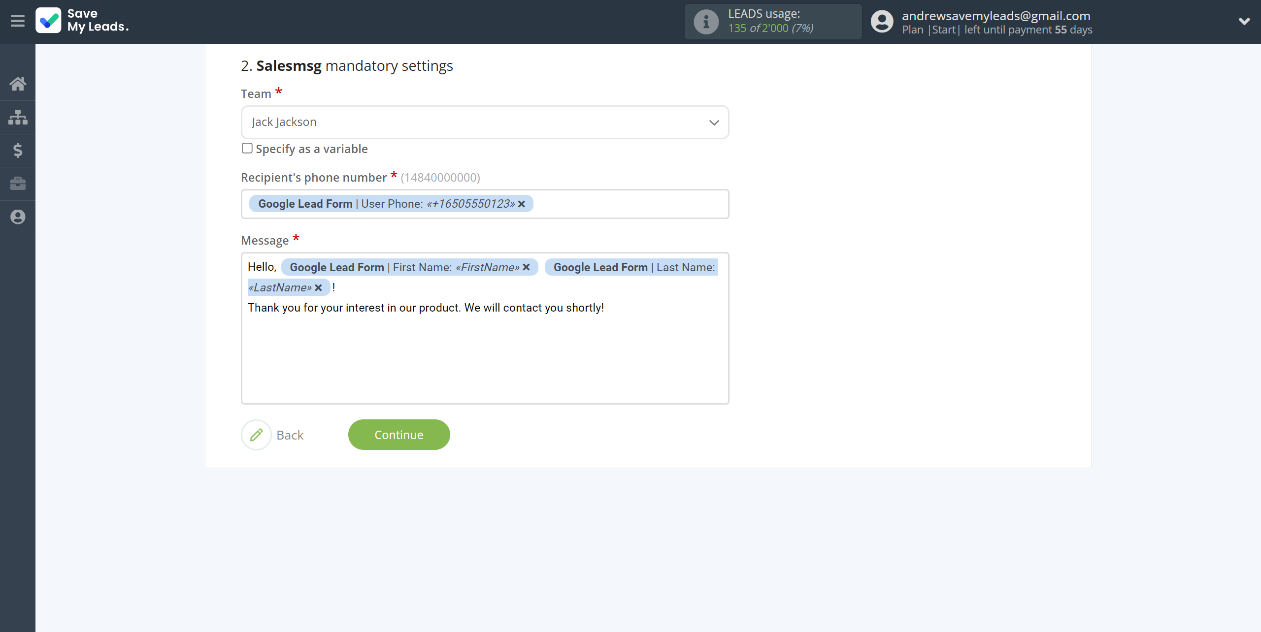 How to Connect Google Lead Form with Salesmsg | Assigning fields How to Connect Google Lead Form with Salesmsg | Assigning fields