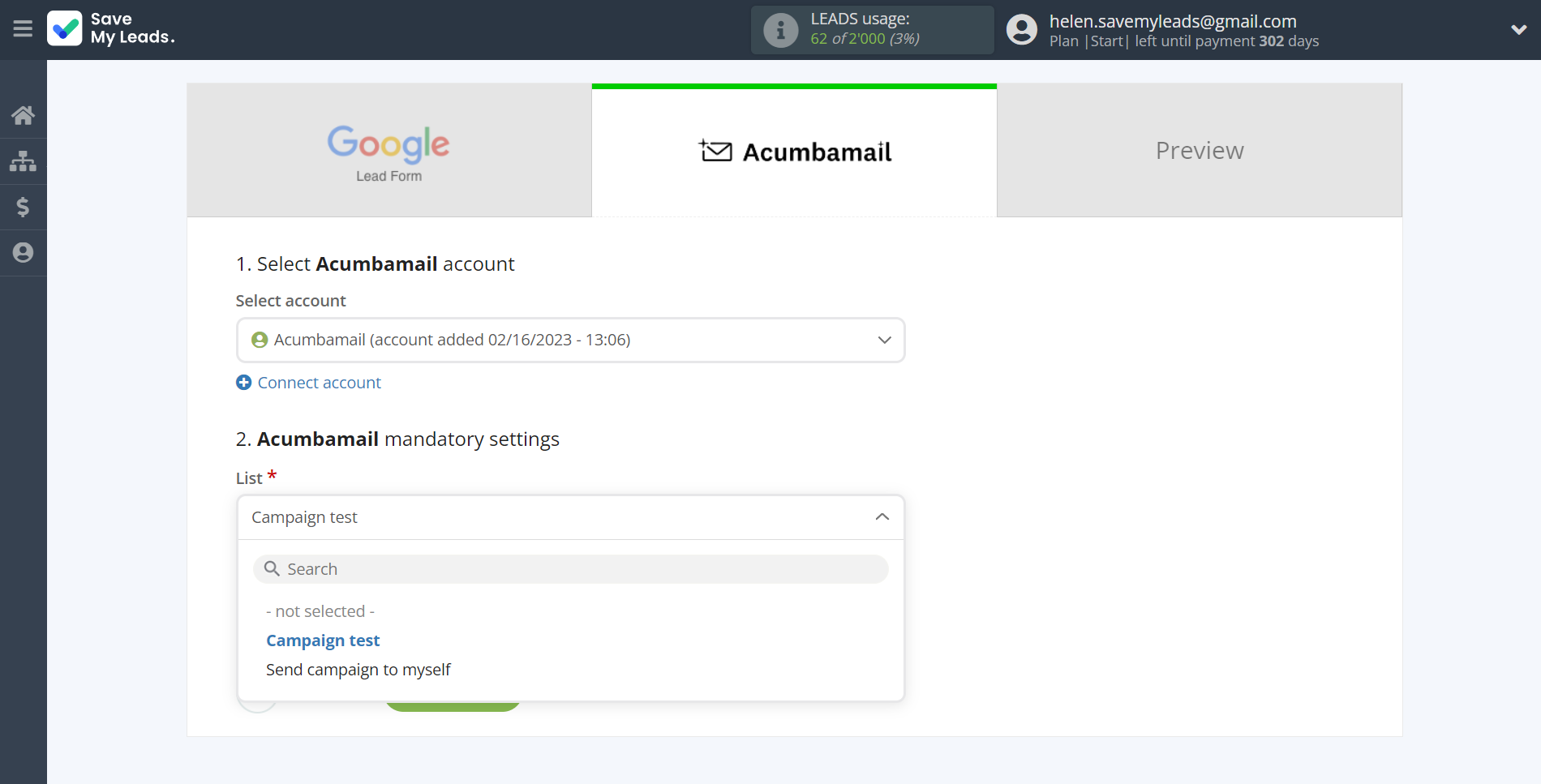 How to Connect Google Lead Form with Acumbamail Add Subscribers | Assigning fields How to Connect Google Lead Form with Acumbamail Add Subscribers | Assigning fields