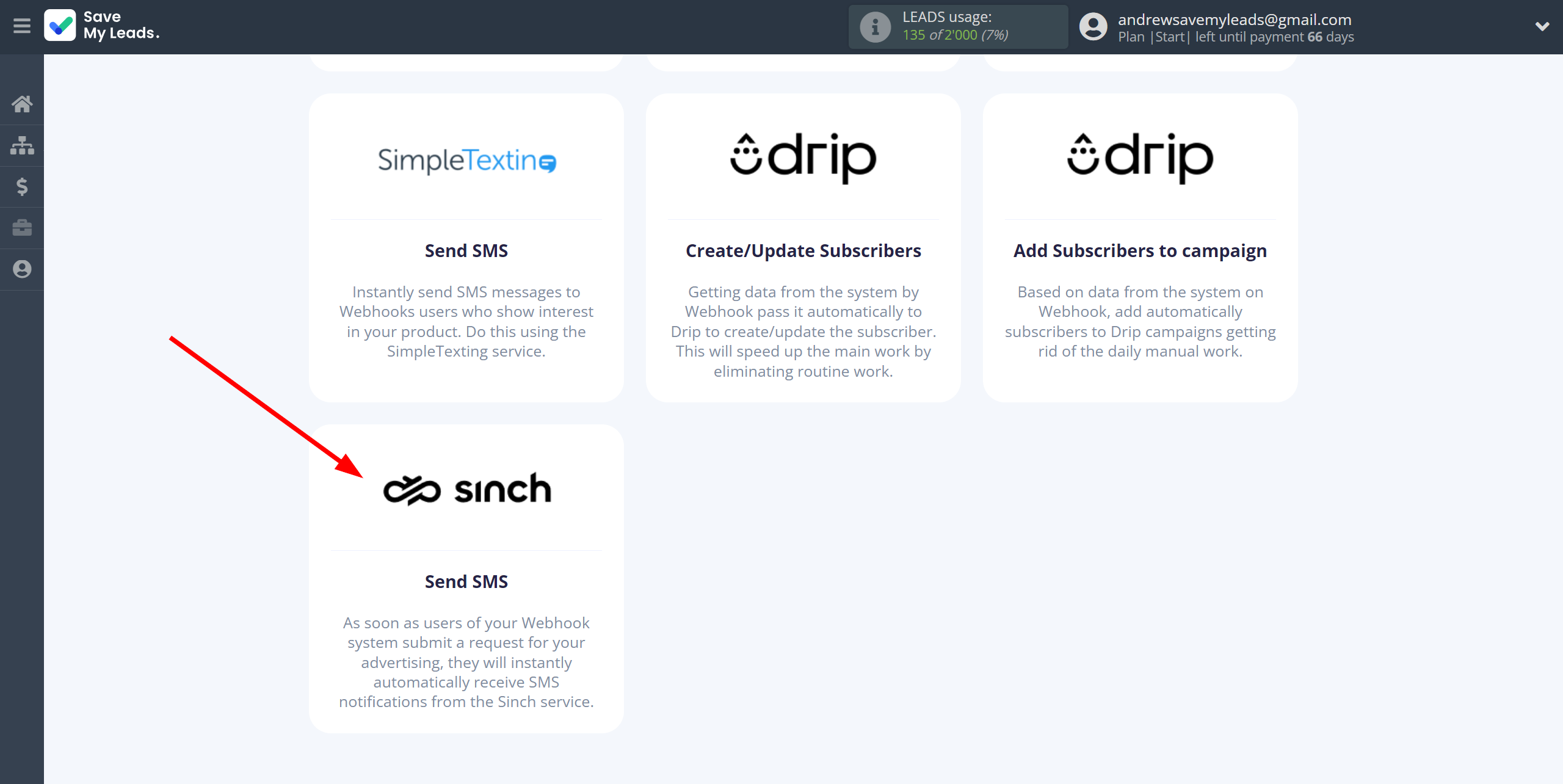 How to Connect Webhooks with Sinch | Data Destination system selection How to Connect Webhooks with Sinch | Data Destination system selection