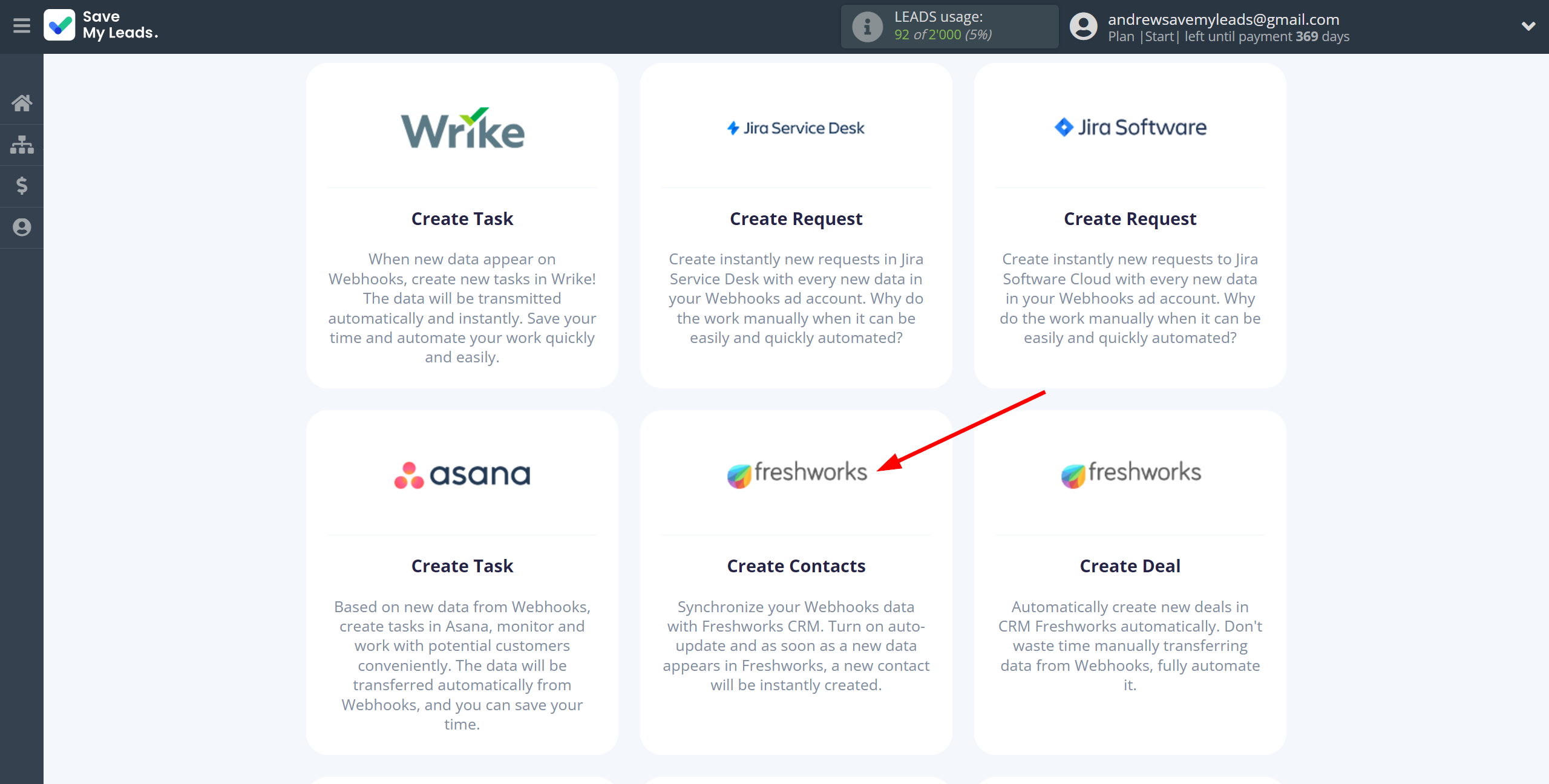 How to Connect Webhooks with Freshworks Create Contacts | Data Destination system selection How to Connect Webhooks with Freshworks Create Contacts | Data Destination system selection