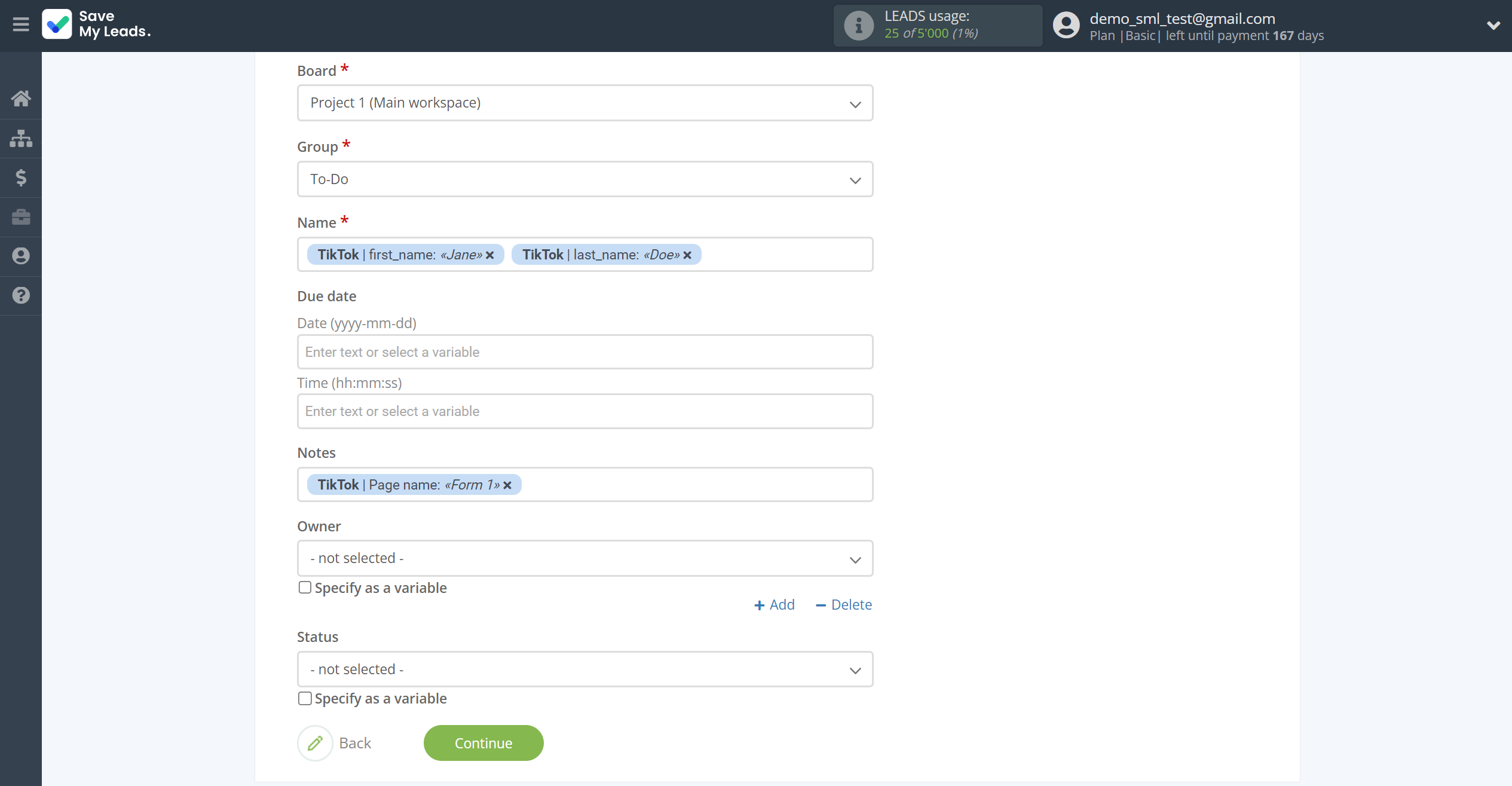 How to Connect TikTok with Monday.com | Assigning fields How to Connect TikTok with Monday.com | Assigning fields