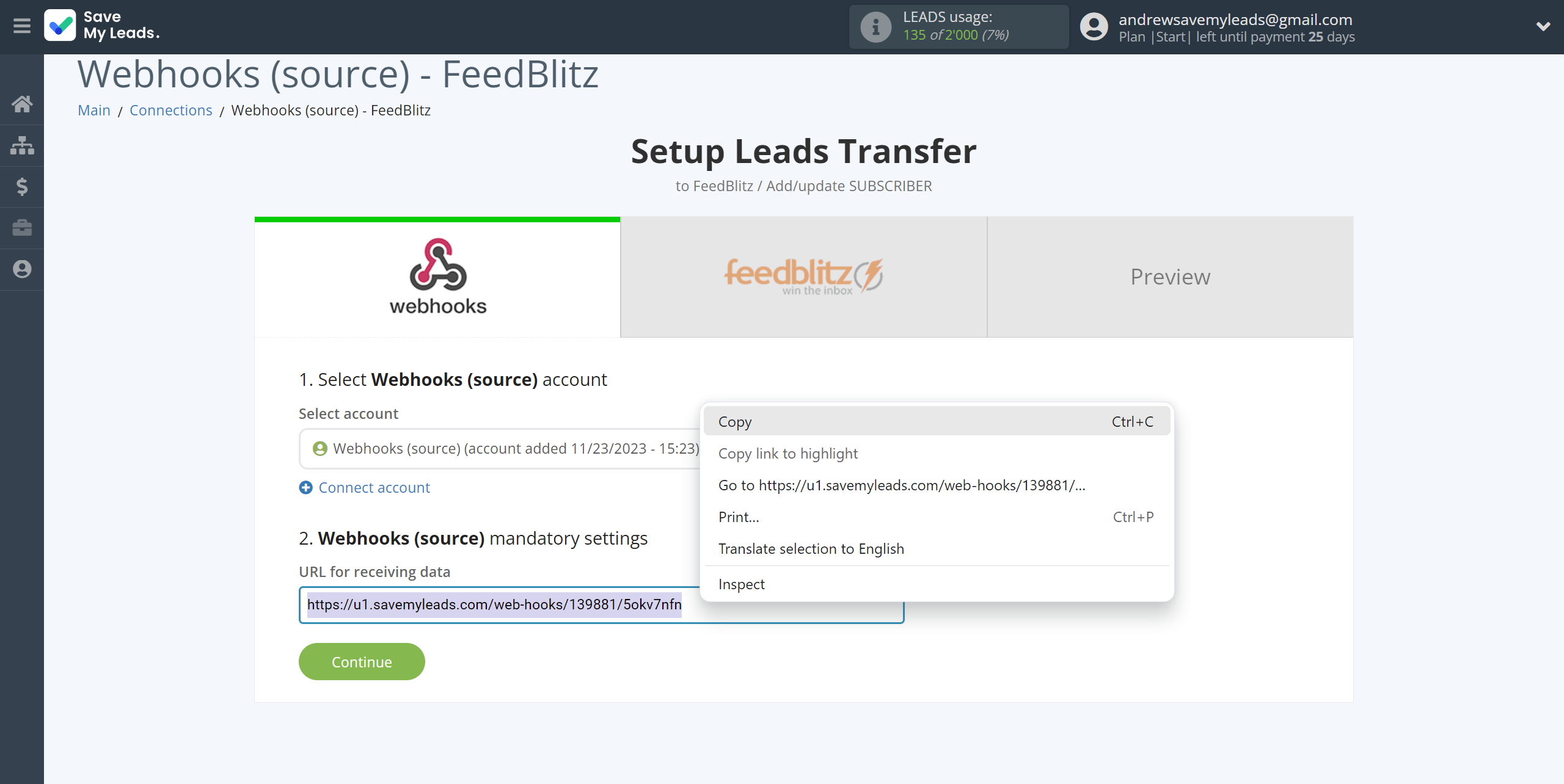 How to Connect Webhooks with FeedBlitz | Data Source account connection How to Connect Webhooks with FeedBlitz | Data Source account connection