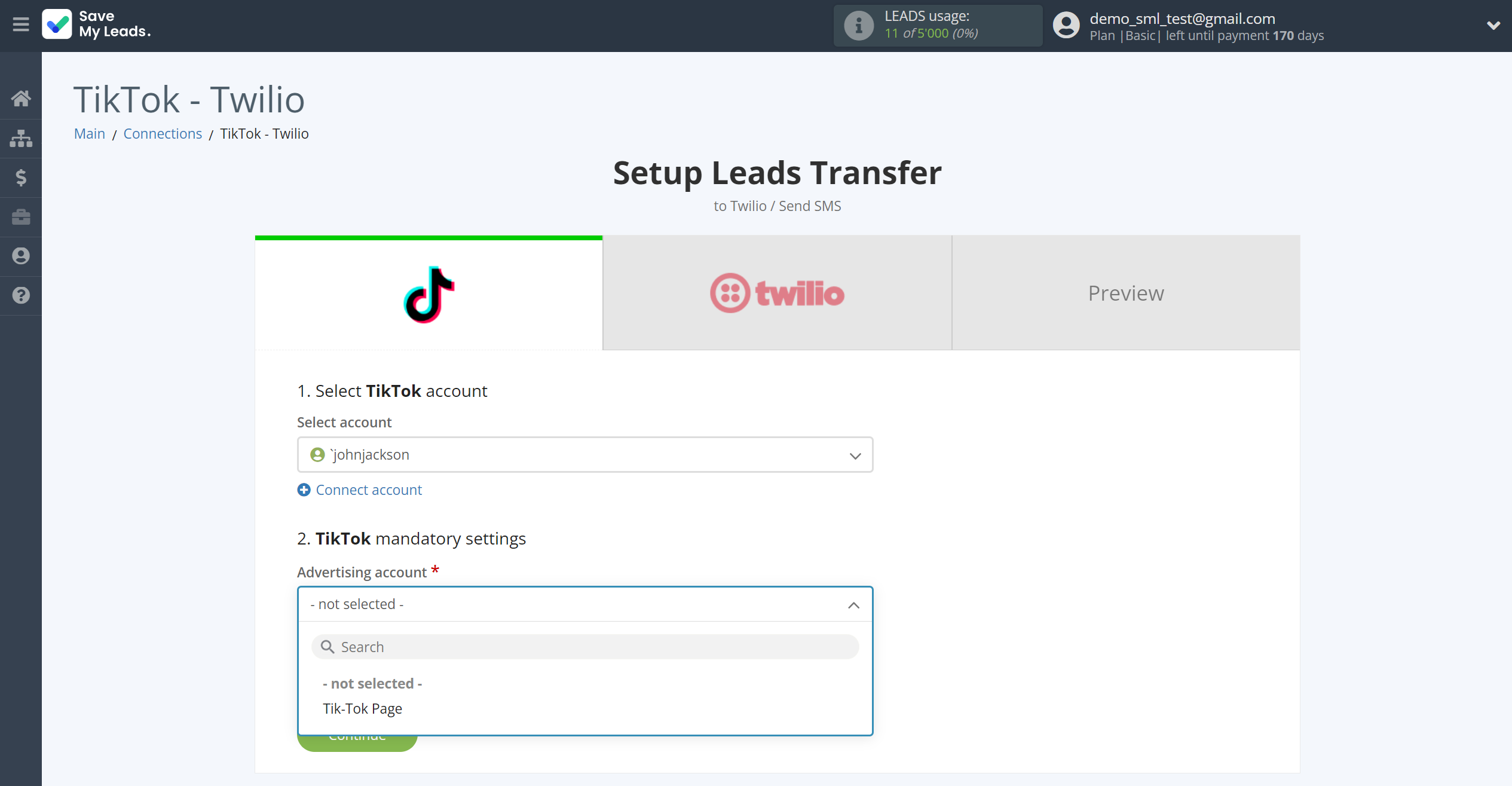 How to Connect TikTok with Twilio | Data Source account connection How to Connect TikTok with Twilio | Data Source account connection