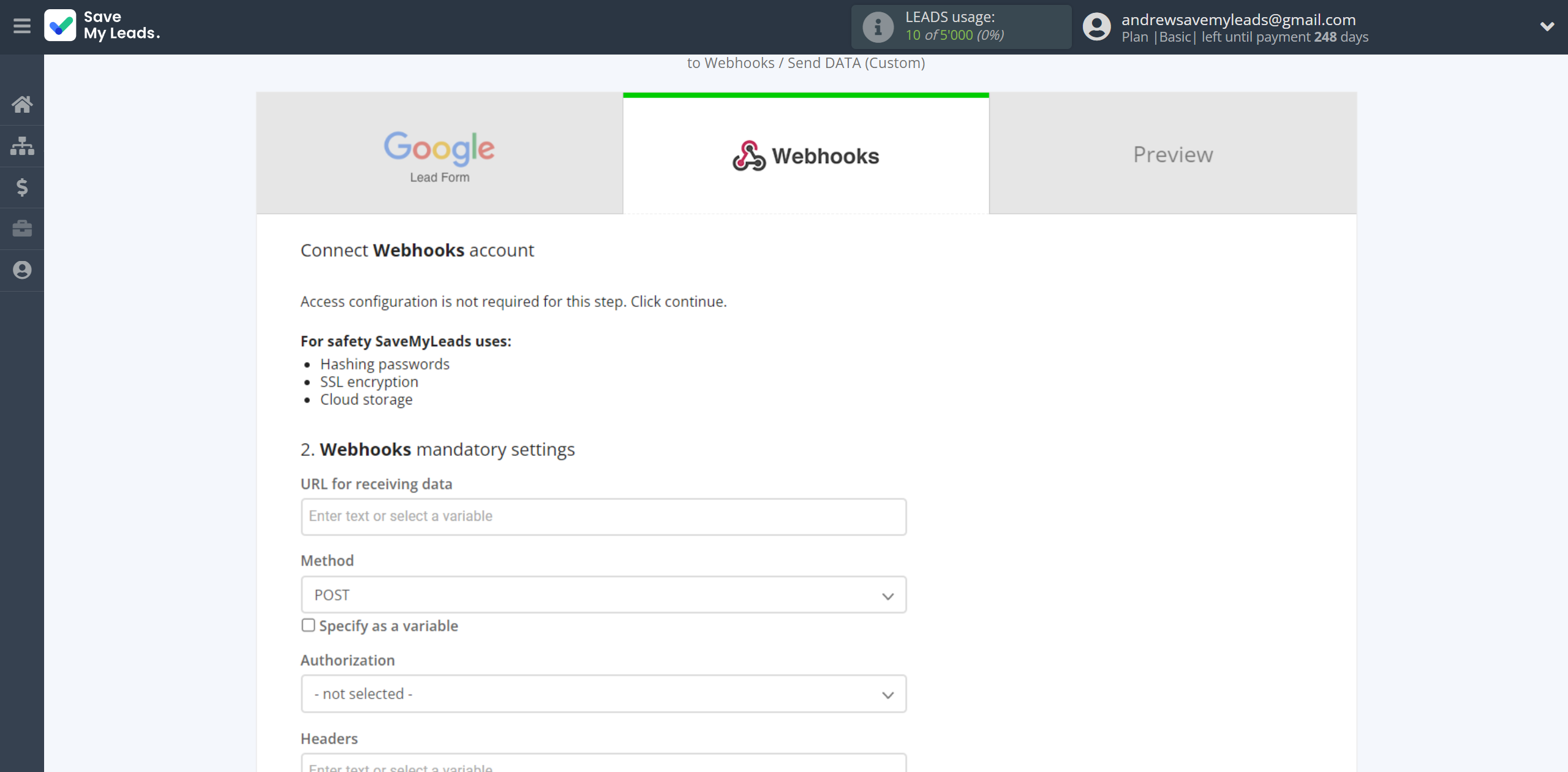 How to Connect Google Lead Form with Webhooks (Custom) | Data Destination account selection How to Connect Google Lead Form with Webhooks (Custom) | Data Destination account selection
