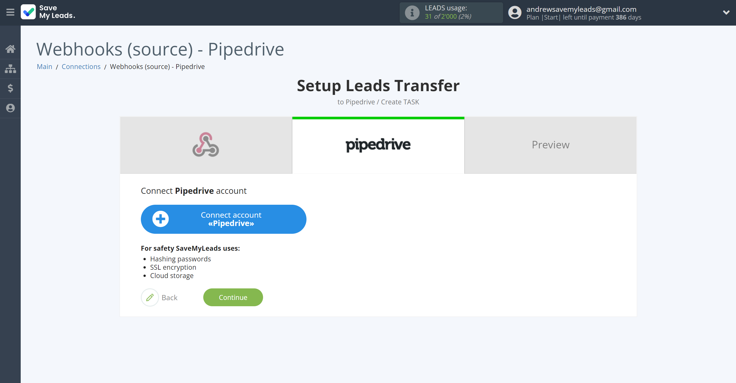 How to Connect Webhooks with Pipedrive Create Task | Data Destination account connection How to Connect Webhooks with Pipedrive Create Task | Data Destination account connection