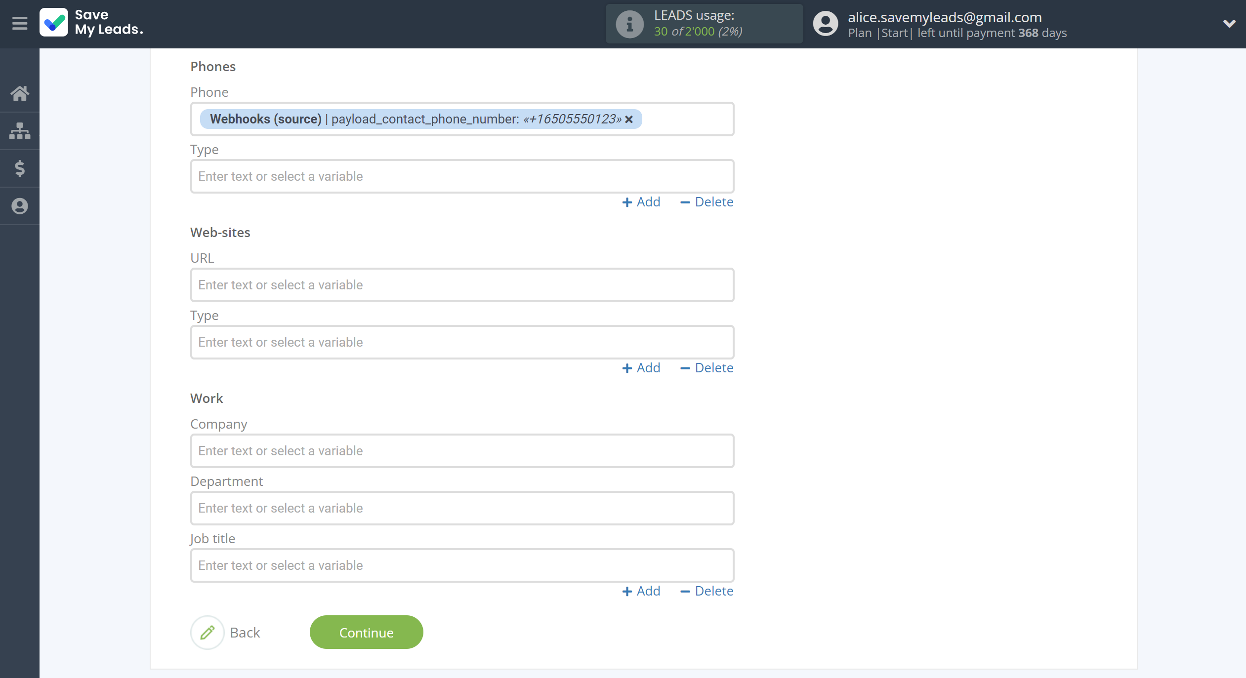 How to Connect Webhooks with Google Contacts | Assigning fields How to Connect Webhooks with Google Contacts | Assigning fields