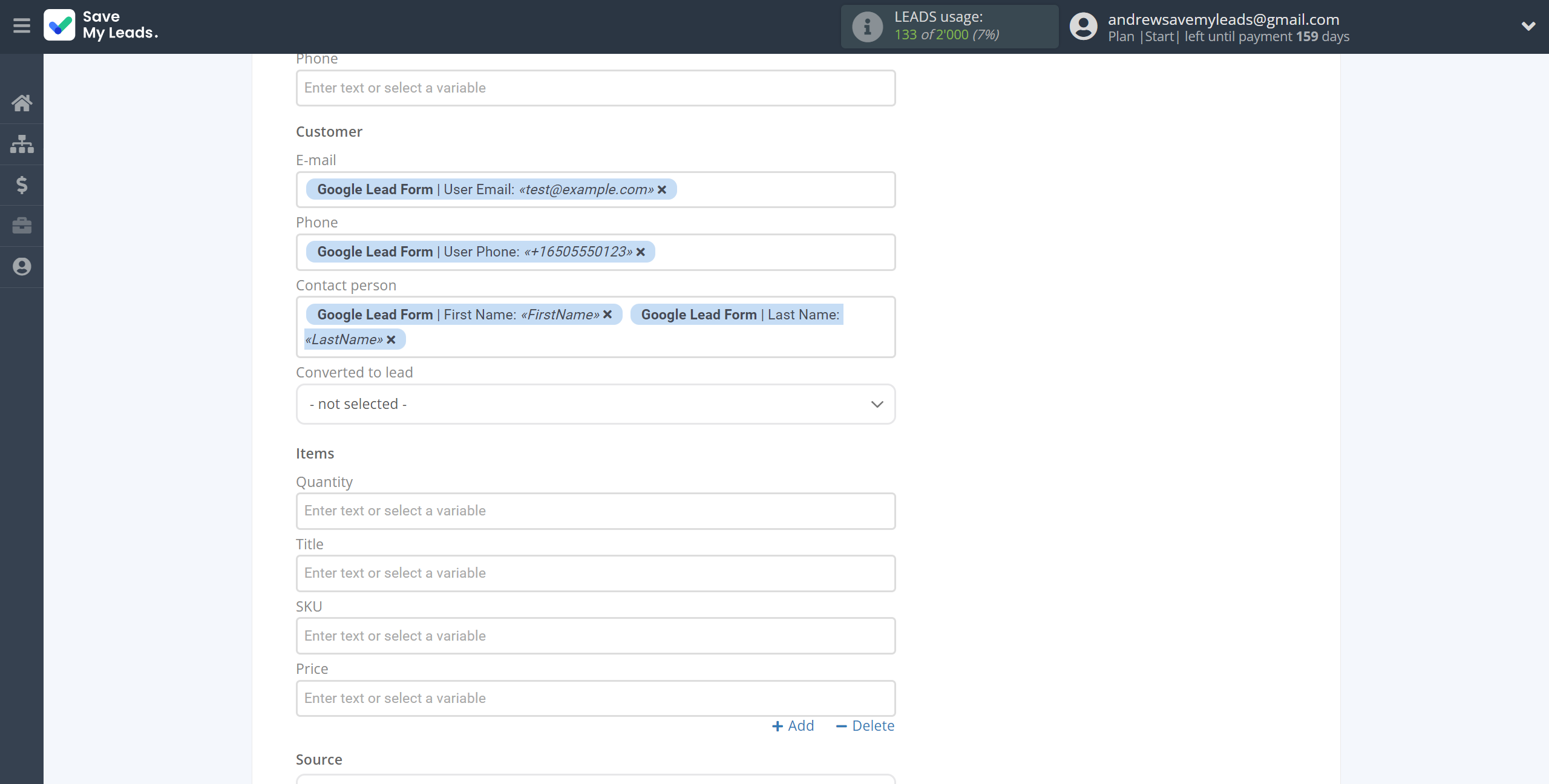 How to Connect Google Lead Form with KeepinCRM Create Agreement | Assigning fields How to Connect Google Lead Form with KeepinCRM Create Agreement | Assigning fields