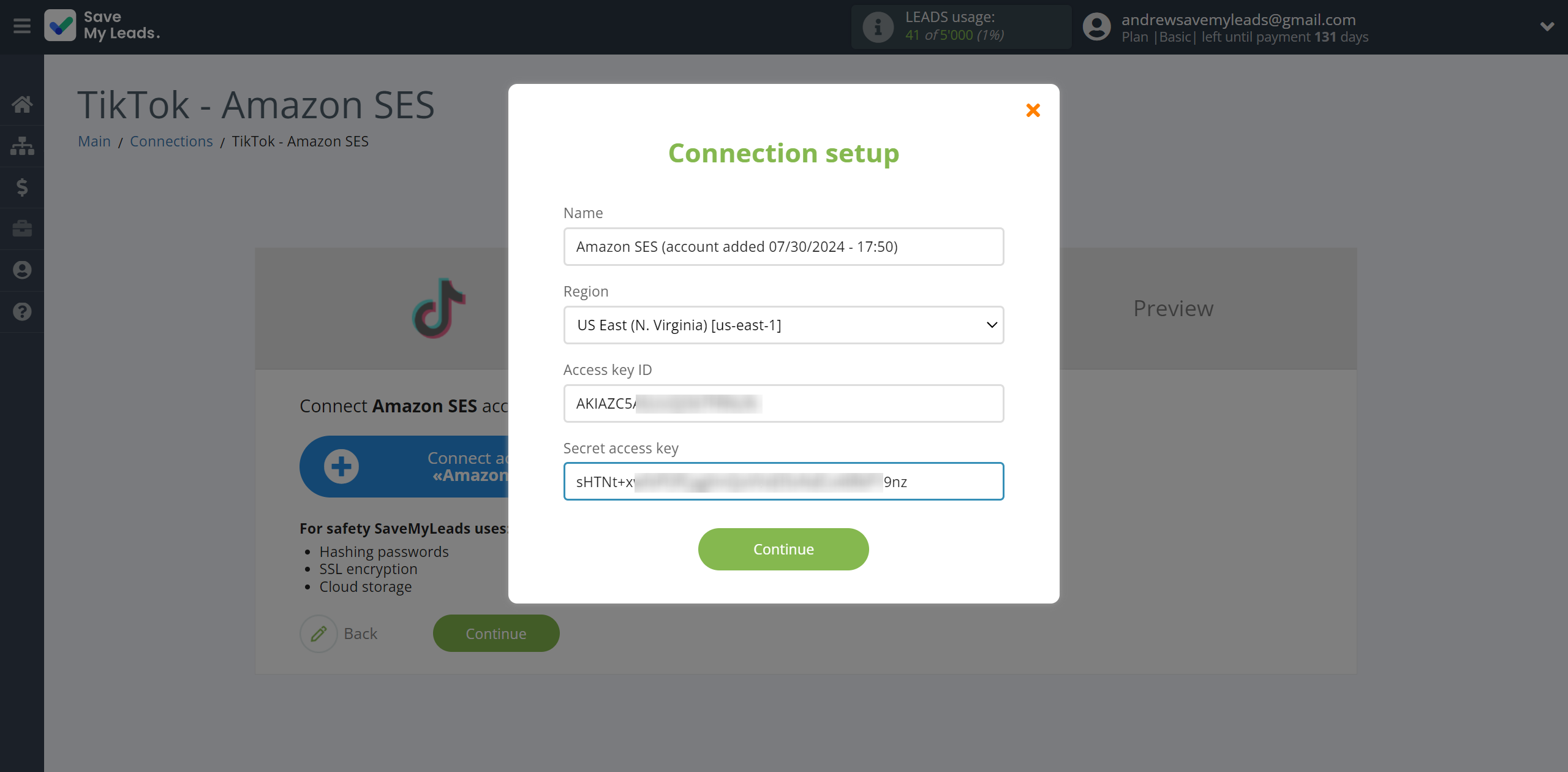 How to Connect TikTok with Amazon SES | Data Destination account connection How to Connect TikTok with Amazon SES | Data Destination account connection
