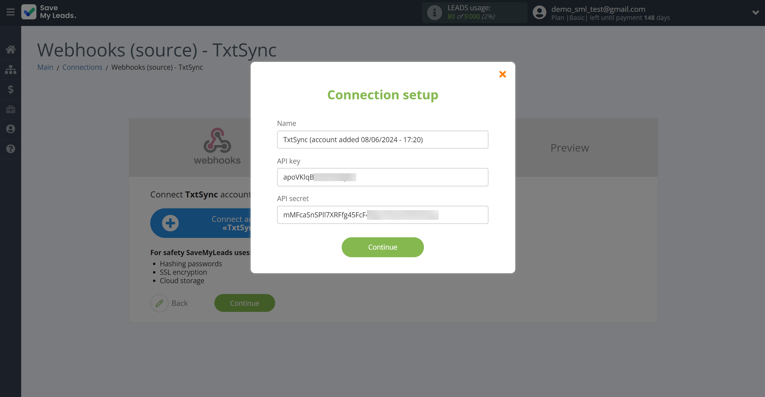 How to Connect Webhooks with TxtSync | Data Destination account connection How to Connect Webhooks with TxtSync | Data Destination account connection