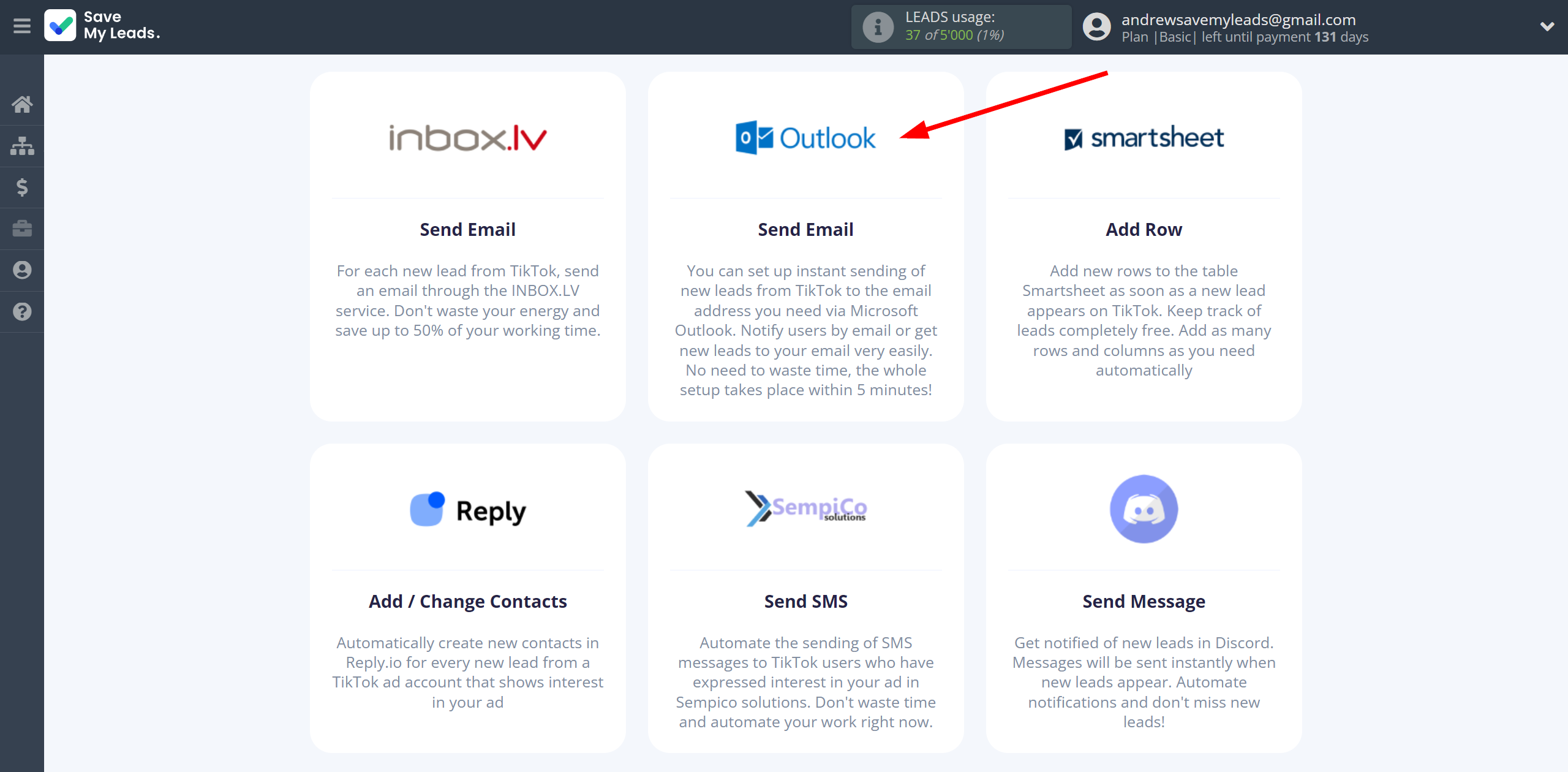 How to Connect TikTok with Microsoft Outlook | Data Destination system selection How to Connect TikTok with Microsoft Outlook | Data Destination system selection