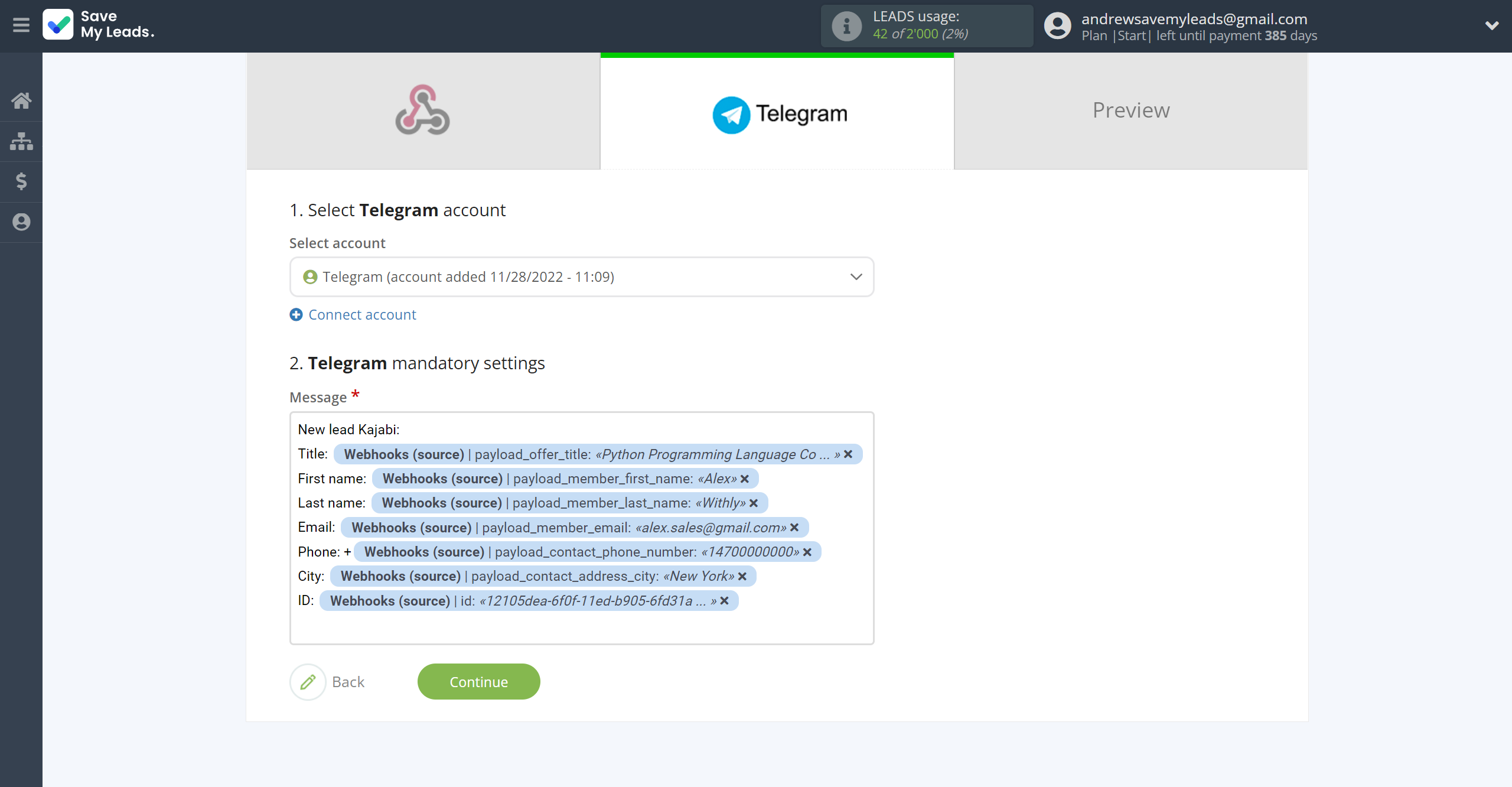 How to Connect Webhooks with Telegram | Assigning fields How to Connect Webhooks with Telegram | Assigning fields