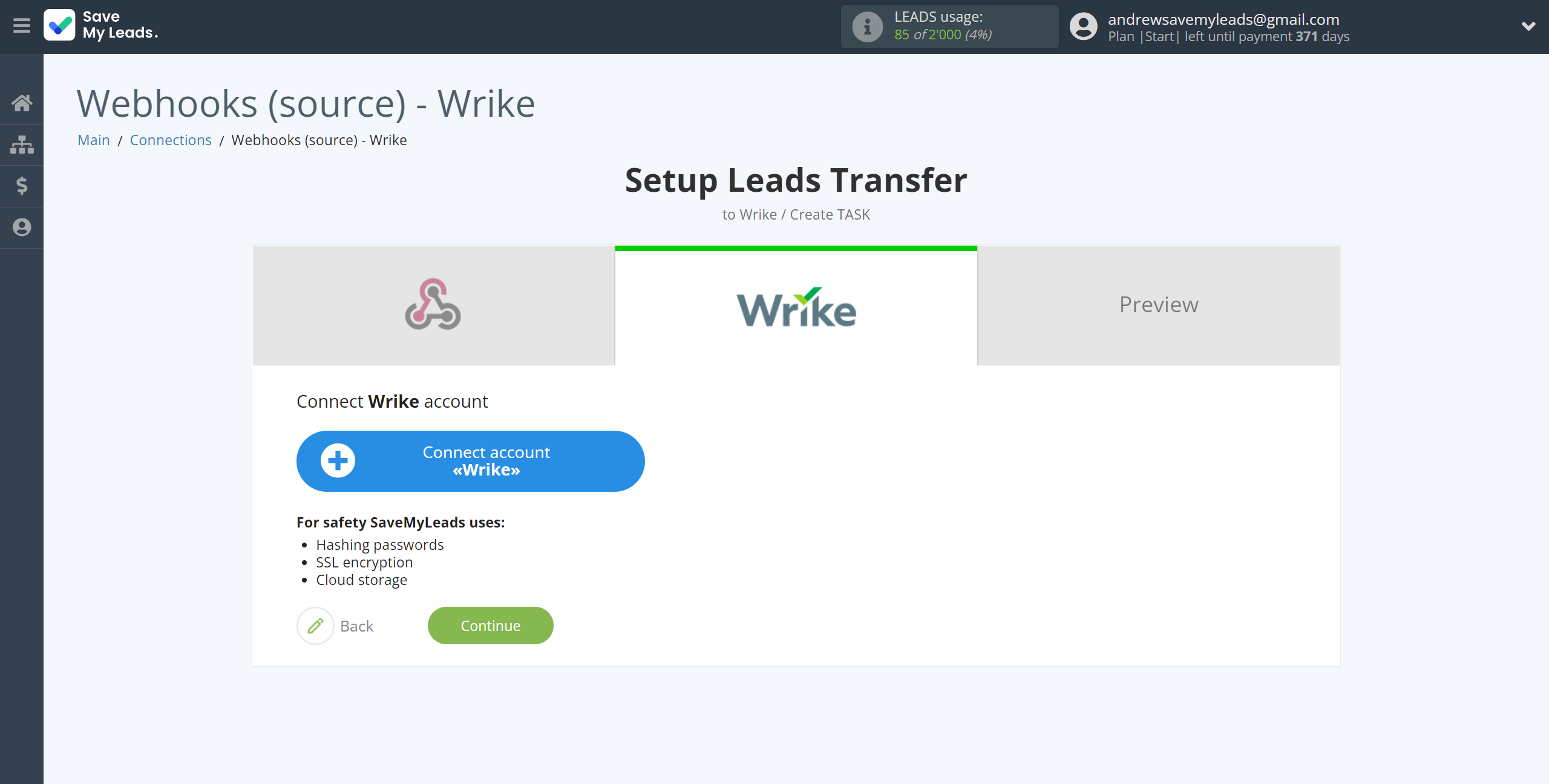 How to Connect Webhooks with Wrike | Data Destination account connection How to Connect Webhooks with Wrike | Data Destination account connection