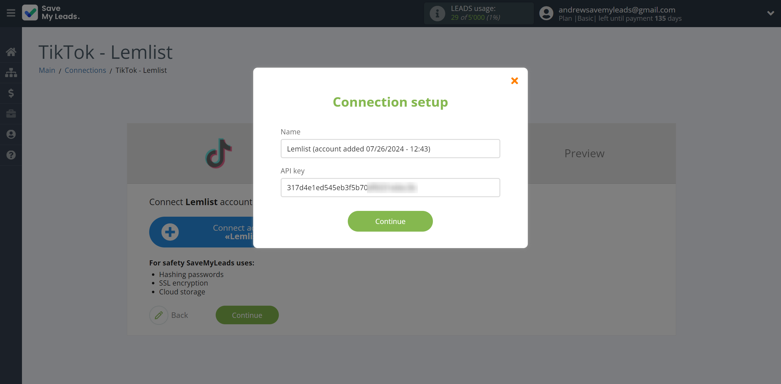 How to Connect TikTok with Lemlist | Data Destination account connection How to Connect TikTok with Lemlist | Data Destination account connection