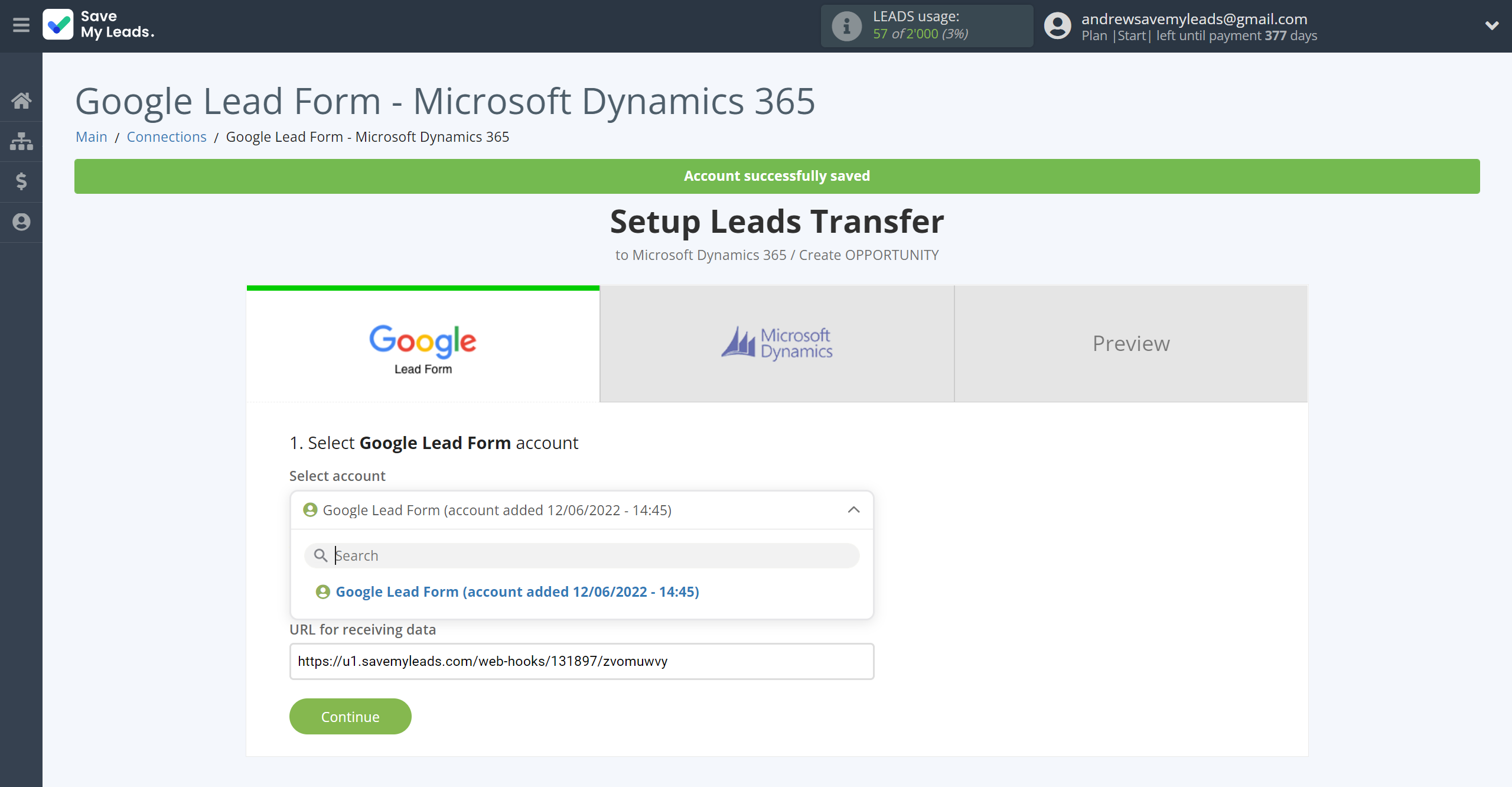 How to Connect Google Lead Form with Microsoft Dynamics 365 Create Opportunity | Data Source account selection How to Connect Google Lead Form with Microsoft Dynamics 365 Create Opportunity | Data Source account selection