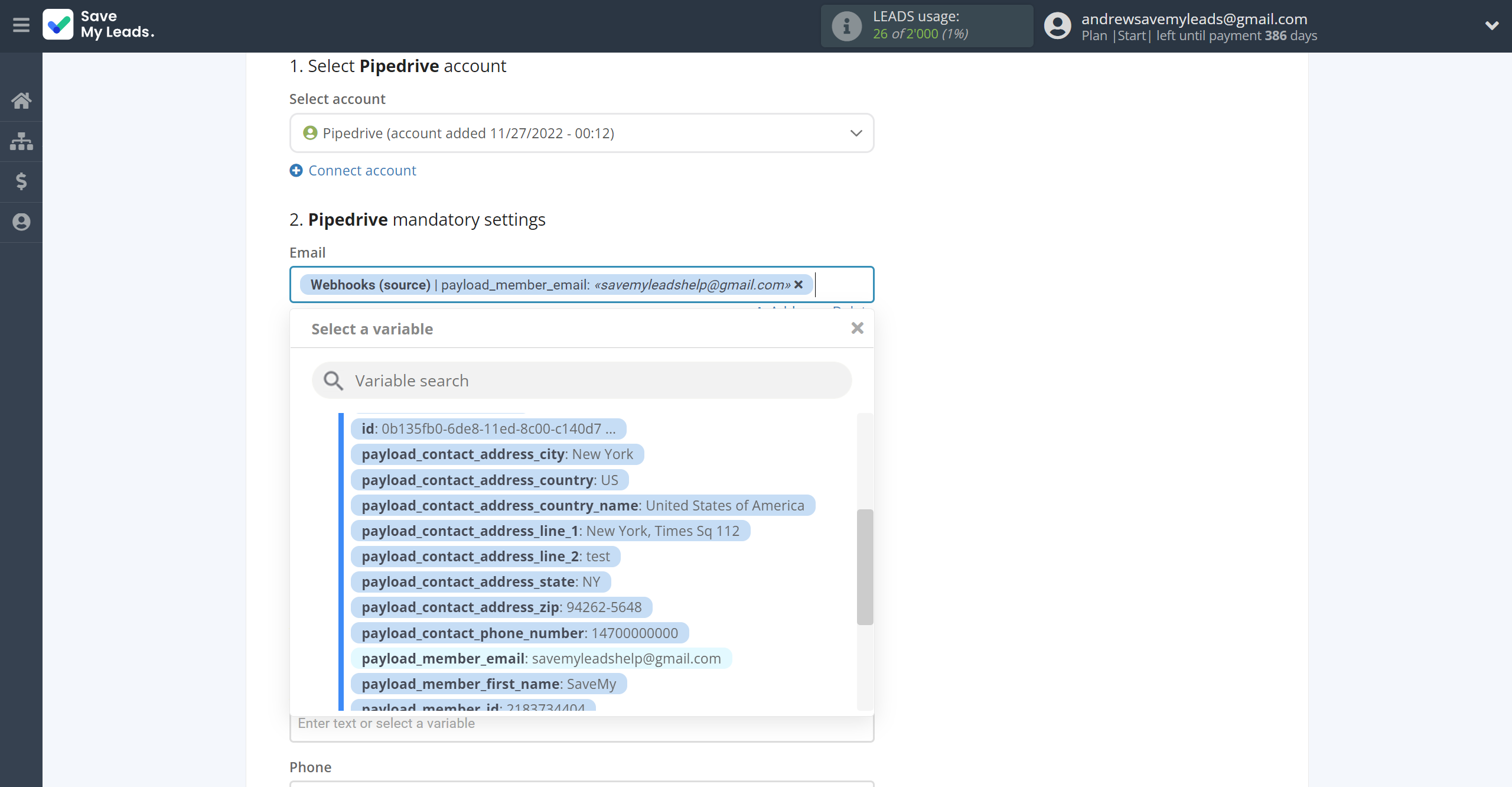 How to Connect Webhooks with Pipedrive Create Contacts | Assigning fields How to Connect Webhooks with Pipedrive Create Contacts | Assigning fields