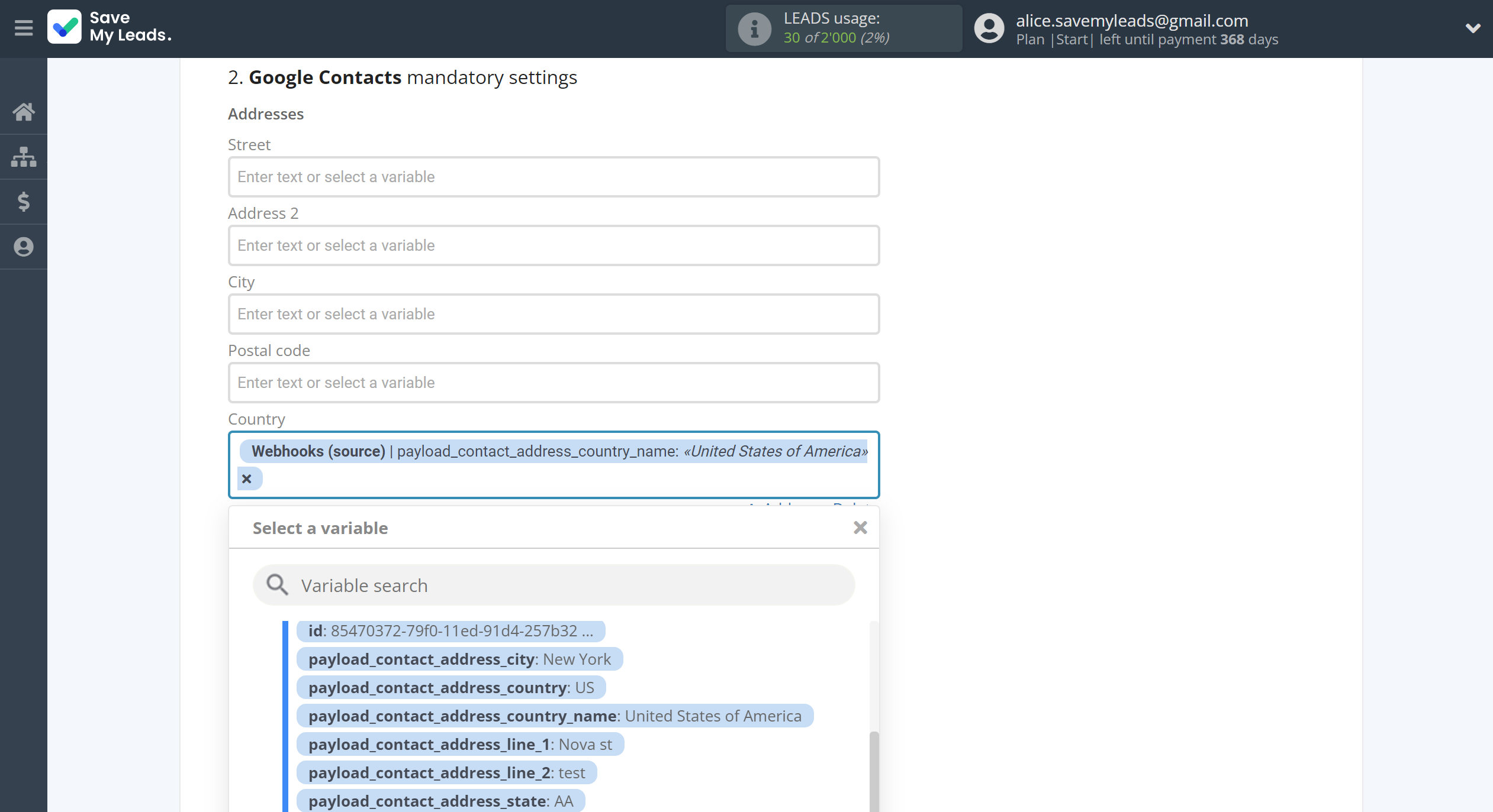 How to Connect Webhooks with Google Contacts | Assigning fields How to Connect Webhooks with Google Contacts | Assigning fields