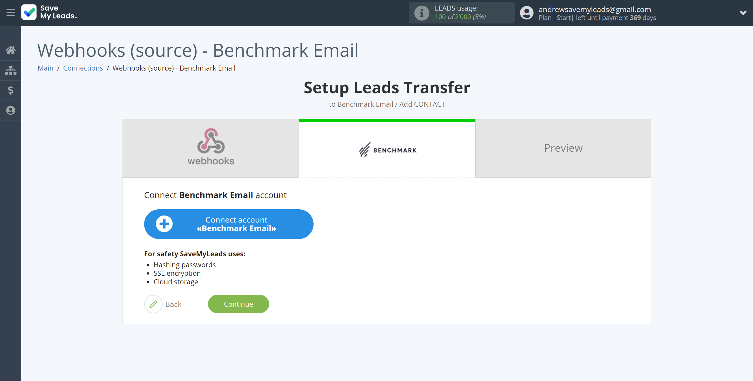 How to Connect Webhooks with Benchmark Email | Data Destination account connection How to Connect Webhooks with Benchmark Email | Data Destination account connection