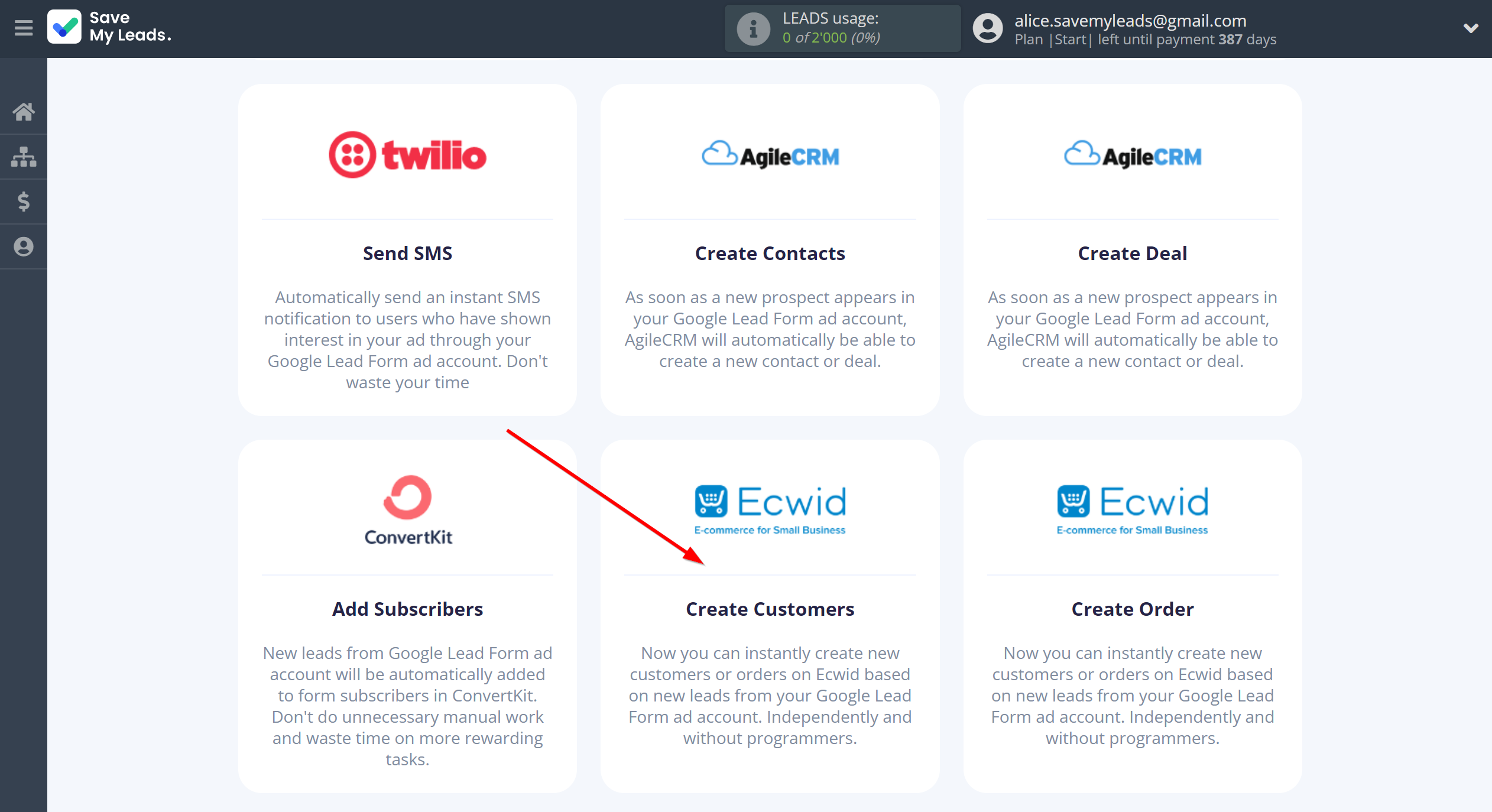 How to Connect Google Lead Form with Ecwid Create Customers | Data Destination system selection How to Connect Google Lead Form with Ecwid Create Customers | Data Destination system selection